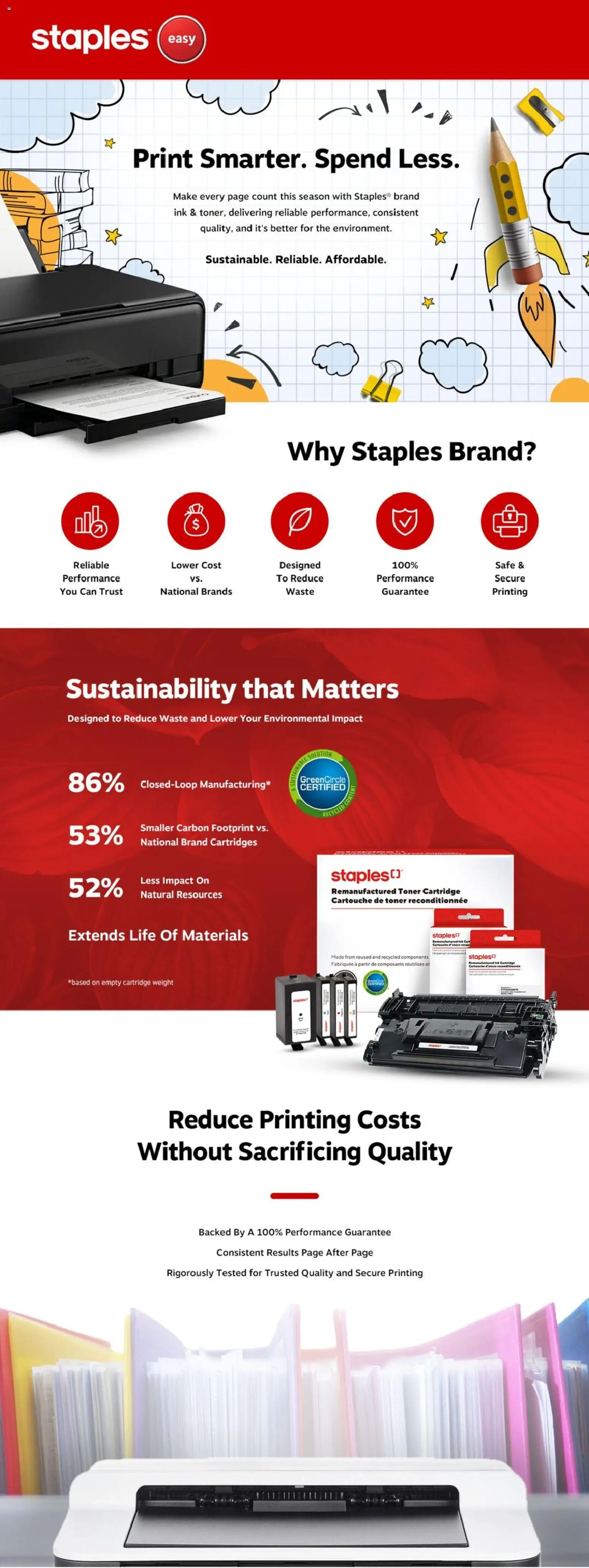 Staples flyer valid from Aug 7, 2026 | Page: 20 | Products: Toner