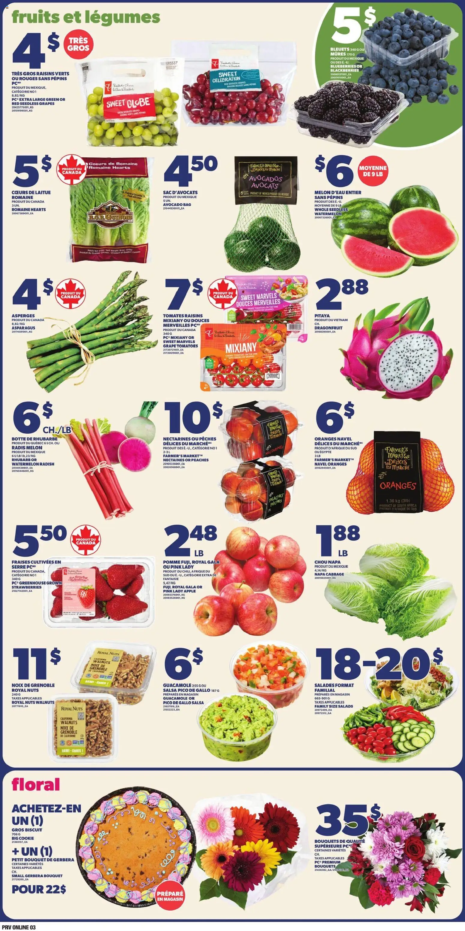Provigo flyer valid from 18.06.2026 | Page: 4 | Products: Strawberries, Bag, Oranges, Tomatoes