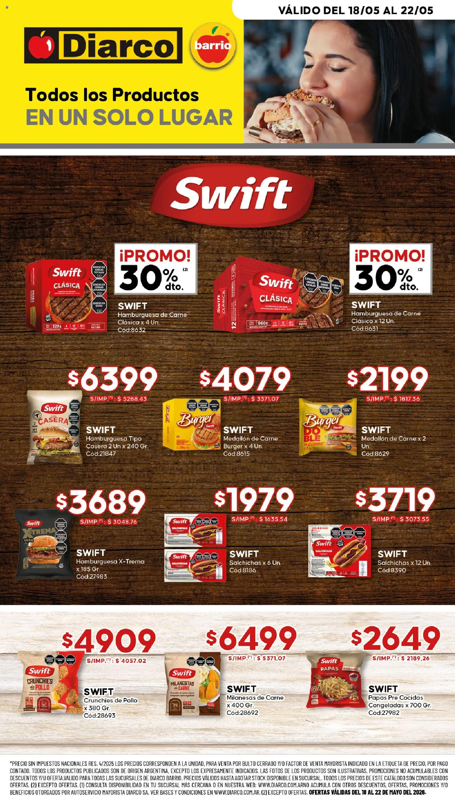 Diarco - Especial Swift │ válido desde el 18.05.2026 | Página: 1 | Productos: Pollo