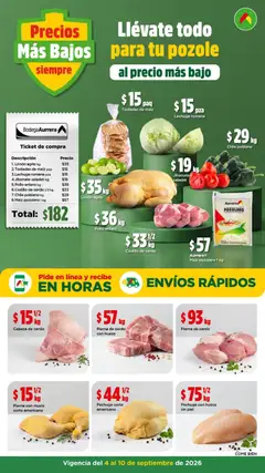 Vista previa de Bodega Aurrerá folleto Precio más bajo siempre, nuevo folleto de la tienda, válido en México a partir del 04/09/2026