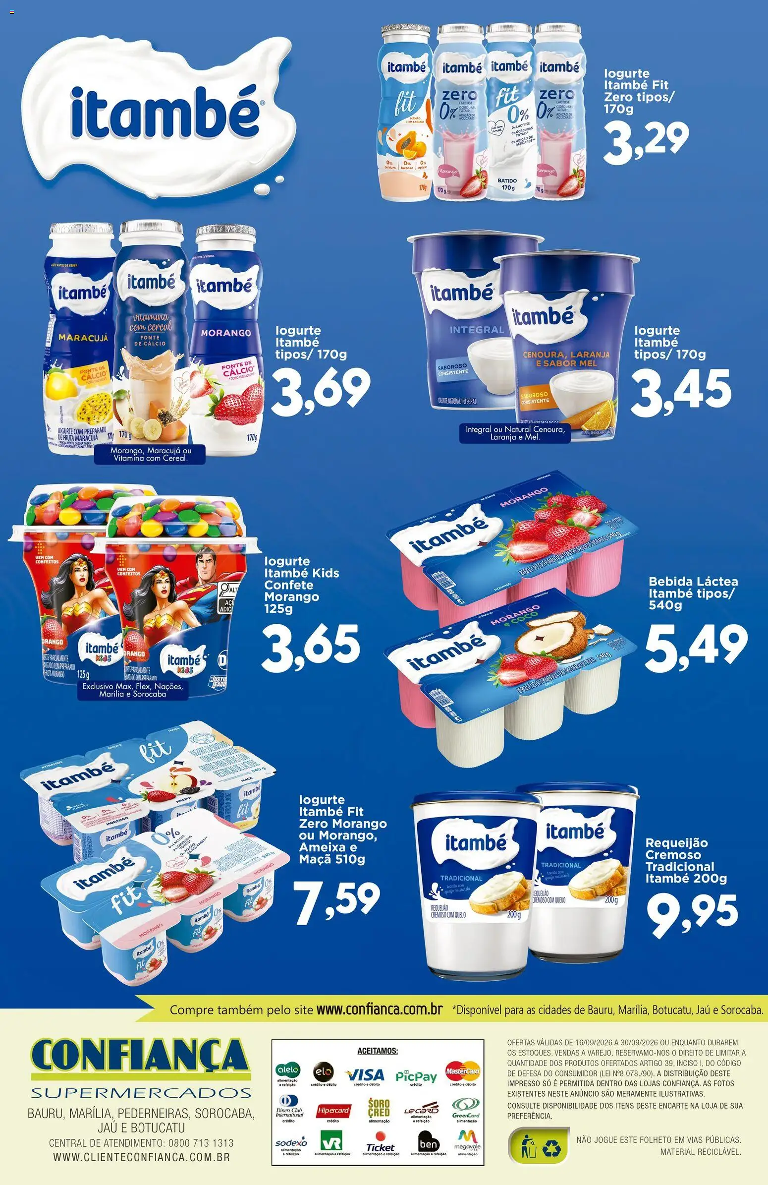 Confiança Folheto - válido de 16/09/2026 | Página: 2 | Produtos: Coco, Maracujá, Mel, Cálcio