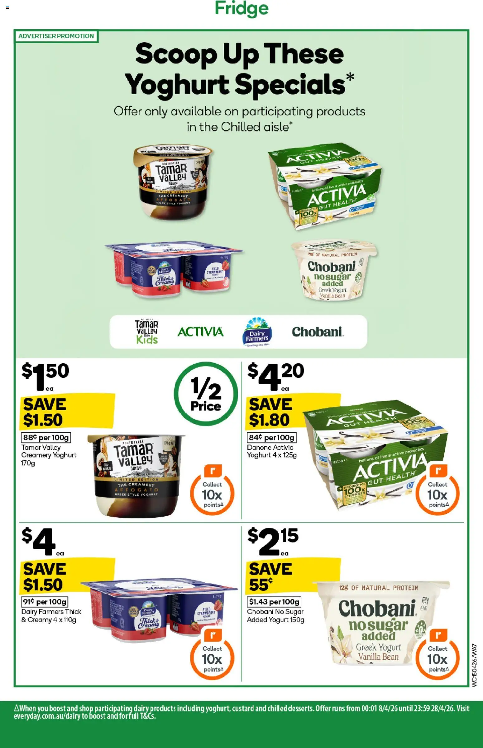 Woolworths catalogue - valid from 15.04.2026 | Page: 7 | Products: Dairy, Yoghurt, Sugar, Fridge