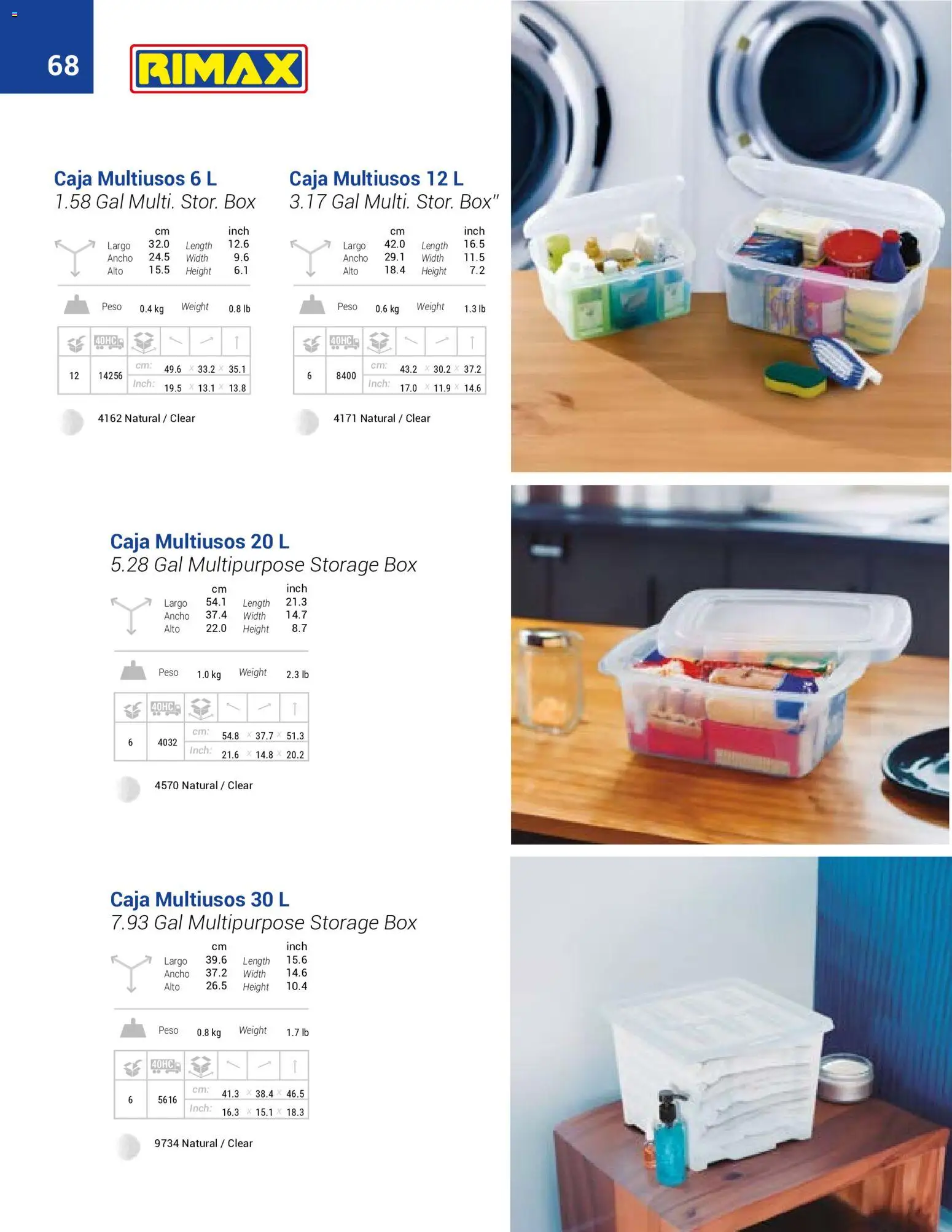 Rimax revista - valida desde el 01/01/2026 | Página: 68 | Productos: Peso, Caja