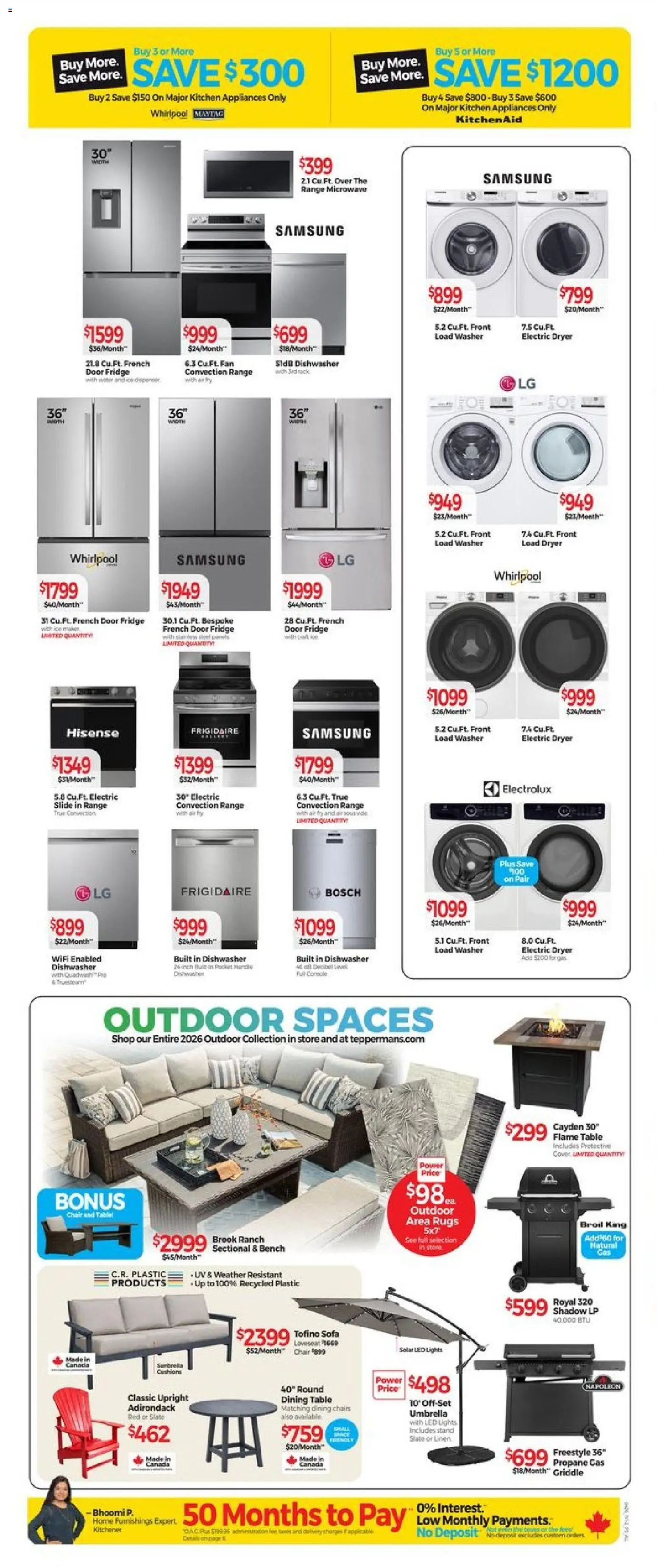 Tepperman's flyer valid from 10.04.2026 | Page: 8 | Products: Tablet, Dishwasher, Sofa, Table