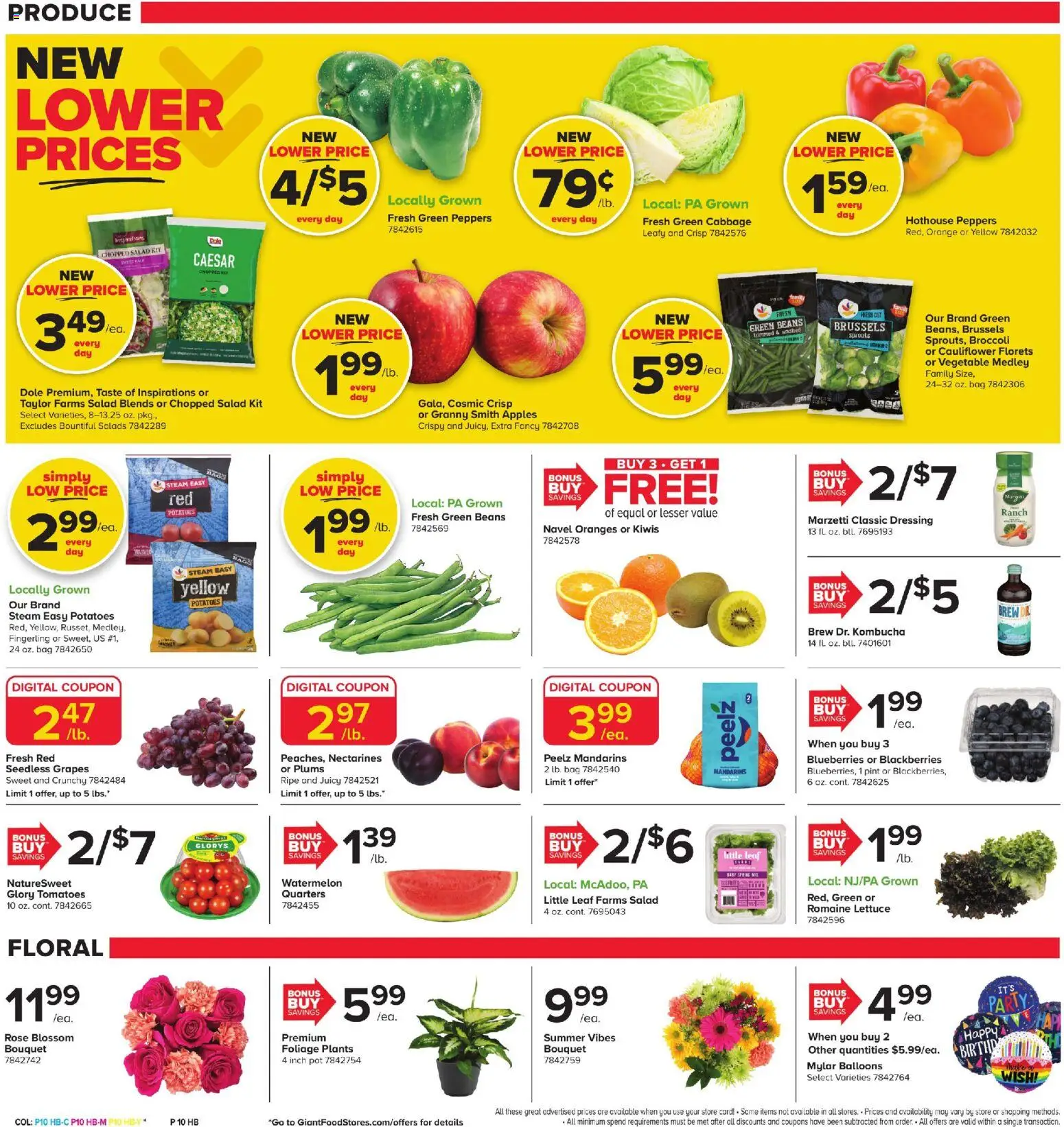 Giant Weekly Ad - valid from 08/07/2026 | Page: 8 | Products: Lettuce, Tomatoes, Dressing, Grapes