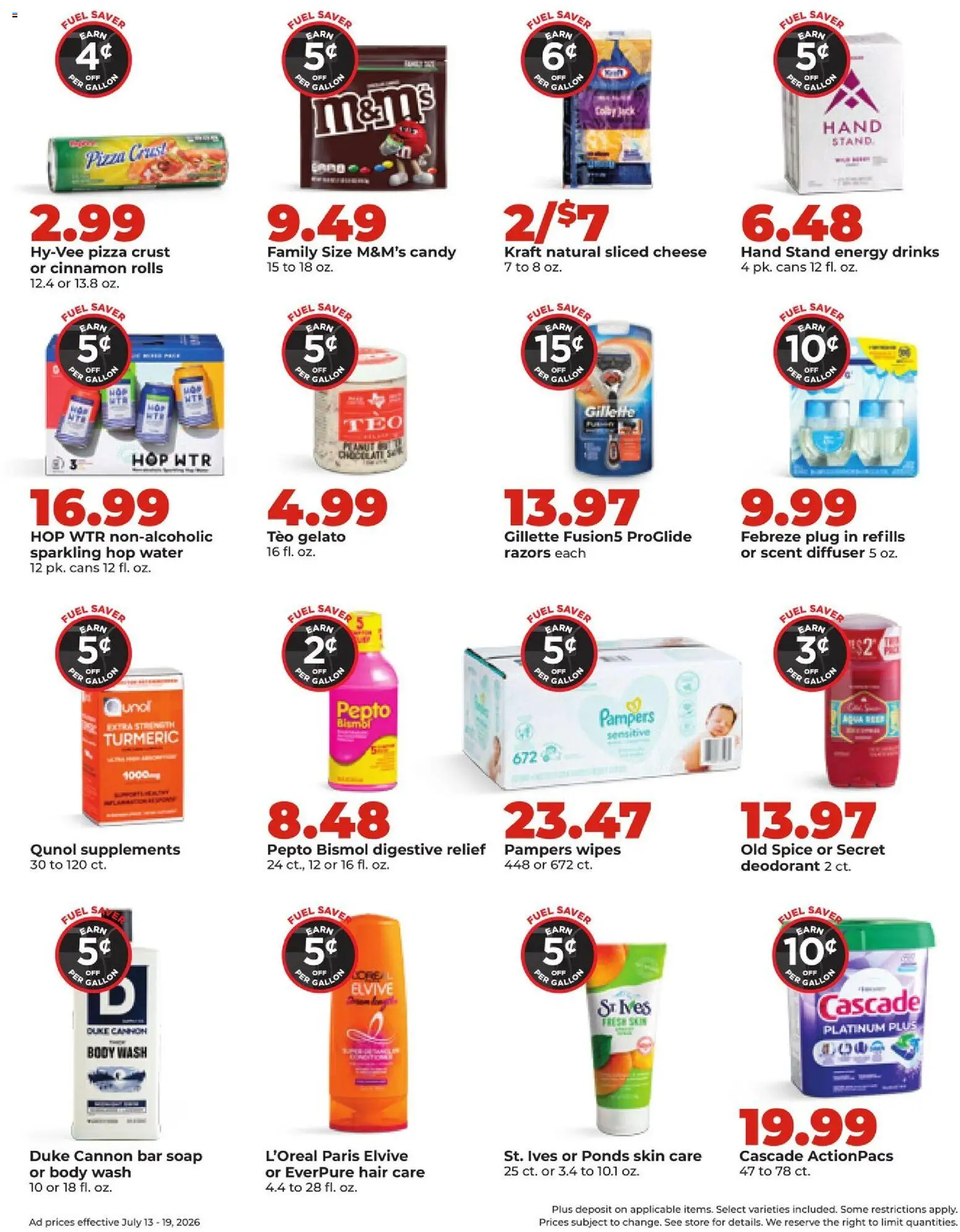 HyVee Weekly Ad - valid from 07/13/2026 | Page: 10 | Products: Turmeric, Cheese, Pizza, Soap