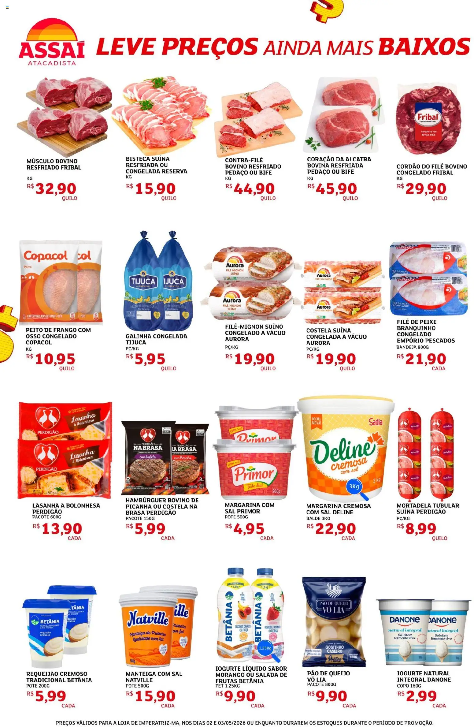 Assaí Atacadista Folheto - válido de 02.05.2026 | Página: 2 | Produtos: Filé mignon, Picanha, Queijo, Balde