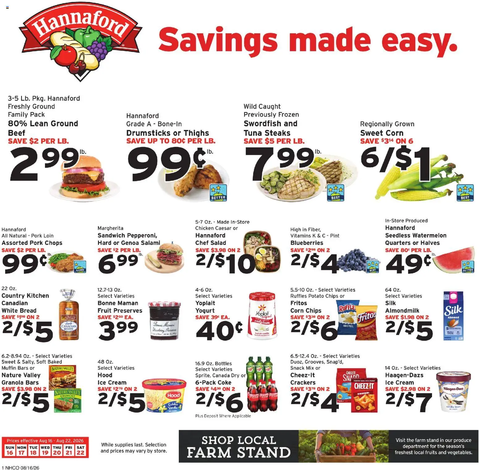 Hannaford Weekly Ad - valid from 08/16/2026 | Page: 1