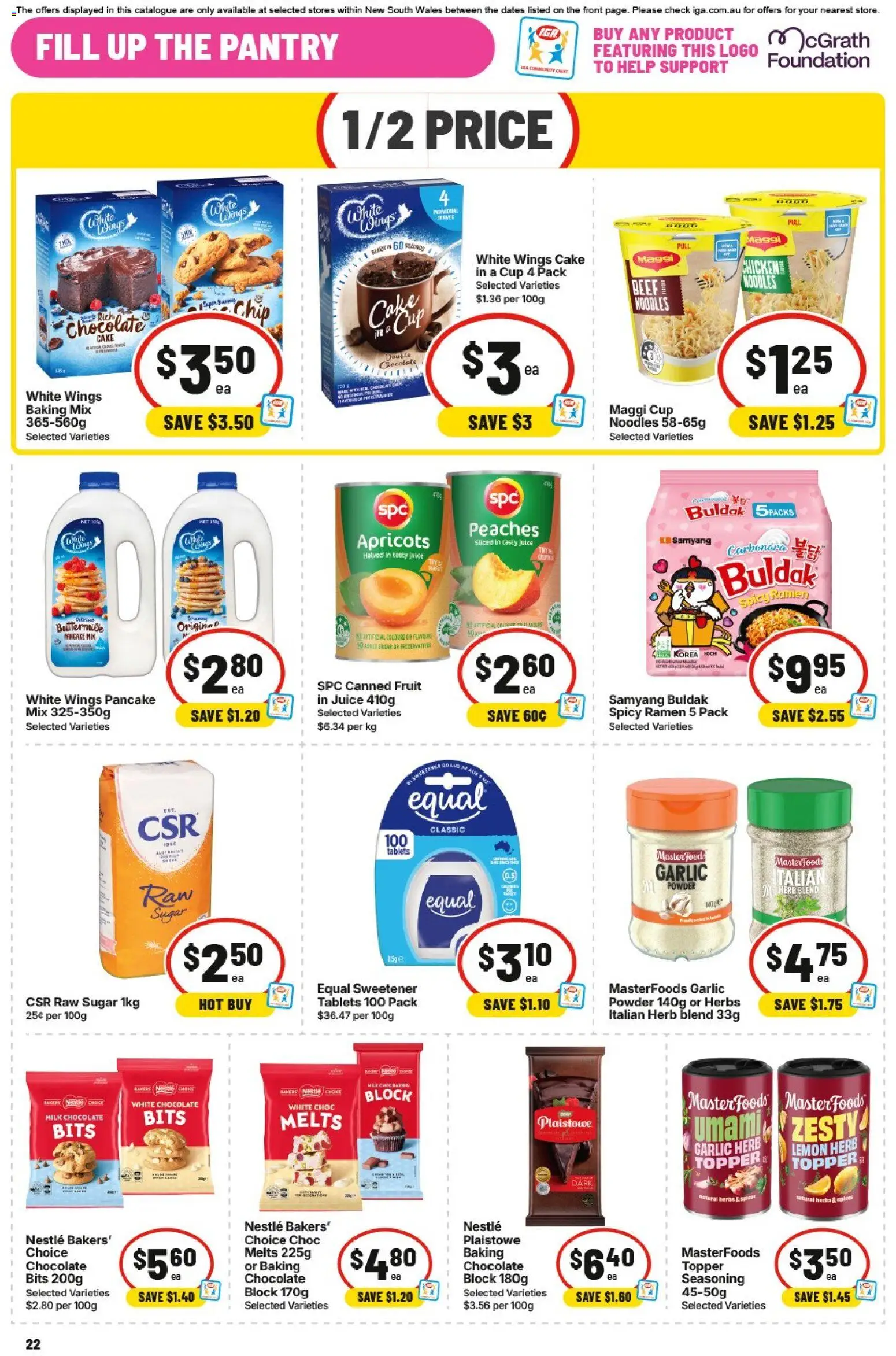 IGA catalogue - valid from 09/09/2026 | Page: 23 | Products: Noodles, Apricots, Cake, Foundation