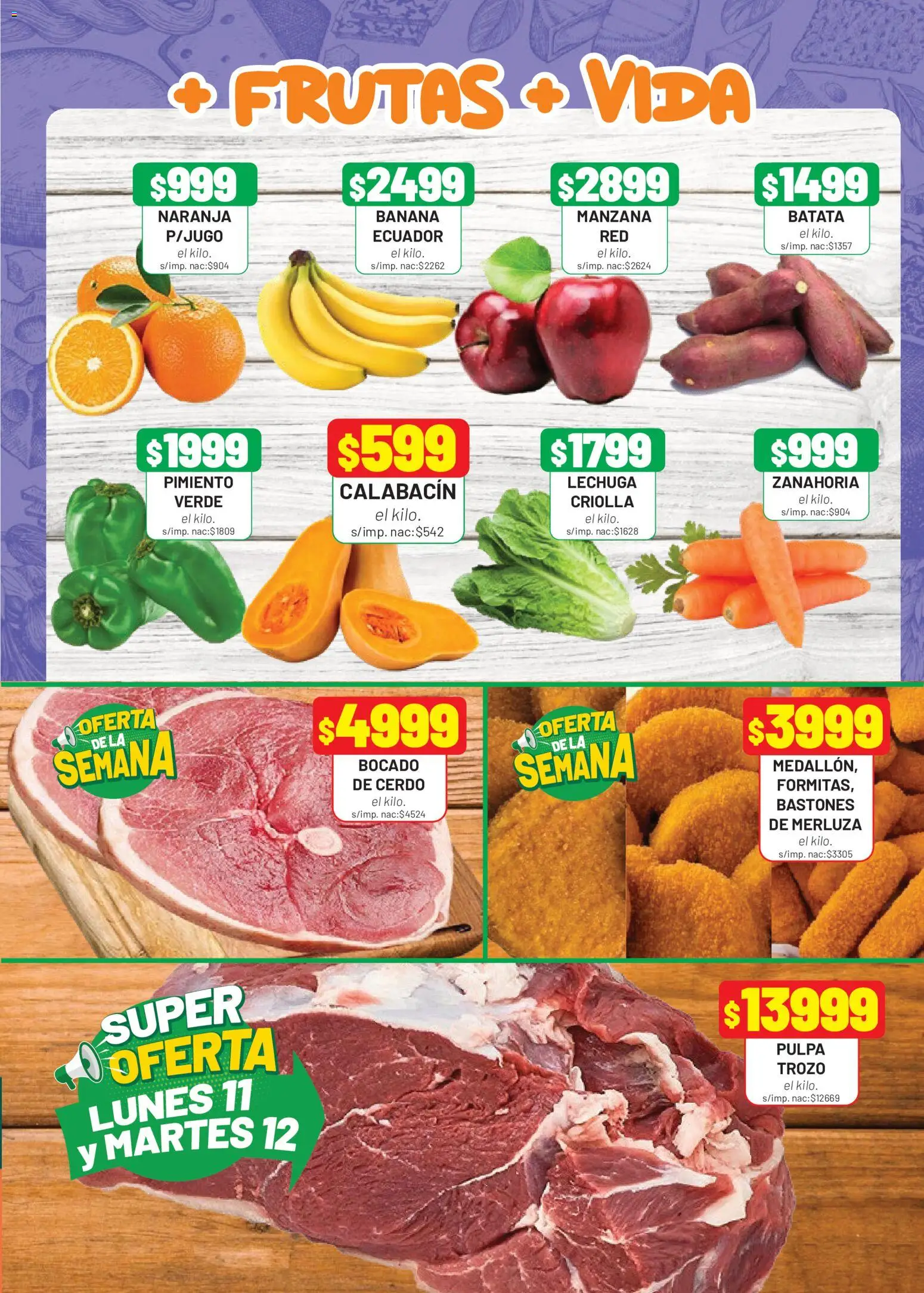 Almacor ofertas │ válido desde el 07.05.2026 | Página: 3 | Productos: Banana, Batata, Pimiento, Zanahoria
