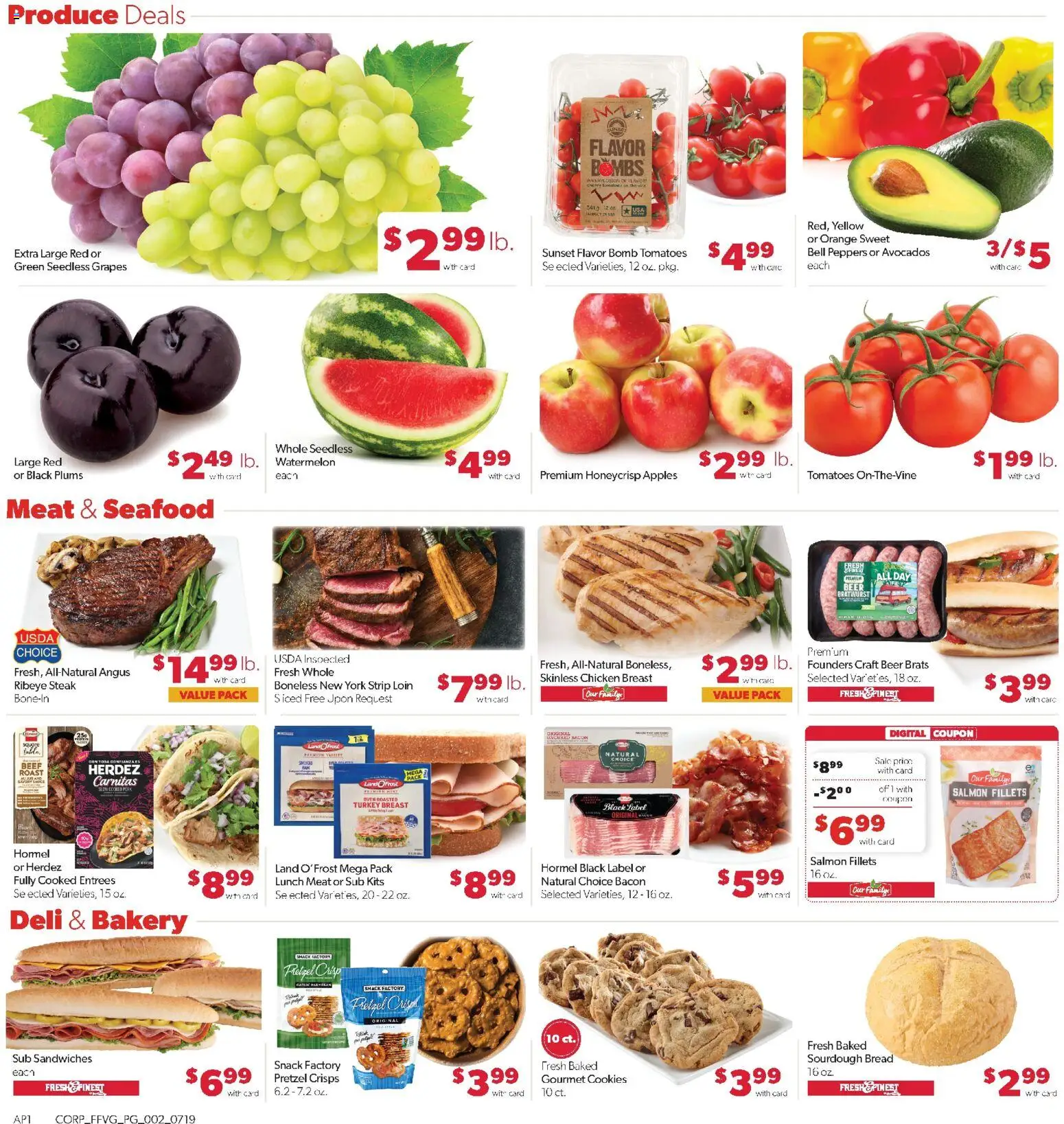 Family Fare Weekly Ad - valid from 07/19/2026 | Page: 2 | Products: Bakery, Turkey breast, Meat, Tomatoes