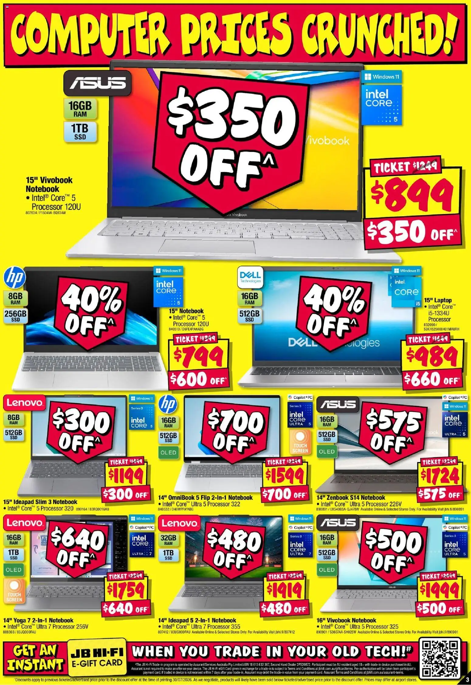 JB Hi-Fi catalogue - valid from 13/08/2026 | Page: 3 | Products: Device, Notebook, Computer, Screen