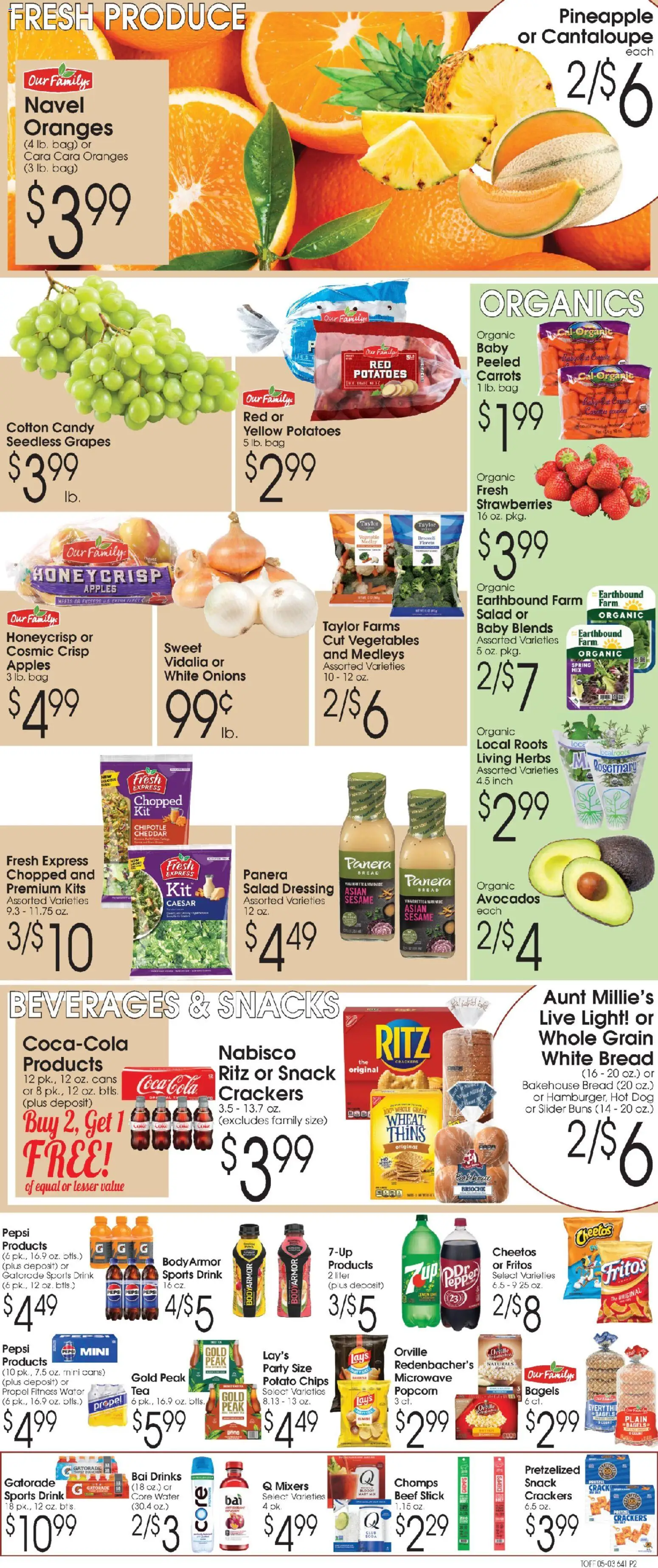 Family Fare Ad - valid from 03.05.2026 | Page: 2 | Products: Microwave, Beef, Pineapple, Grapes