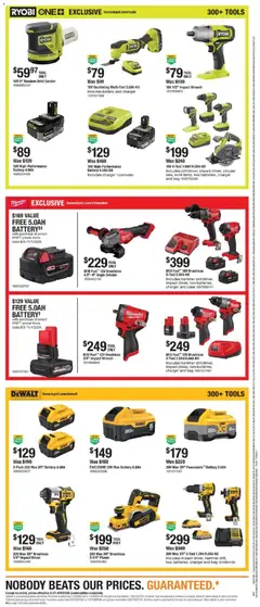 Preview of Home Depot weekly ads valid from 08/27/2026 | Page: 6 | Products: Wrench, Battery, Tools, Bag