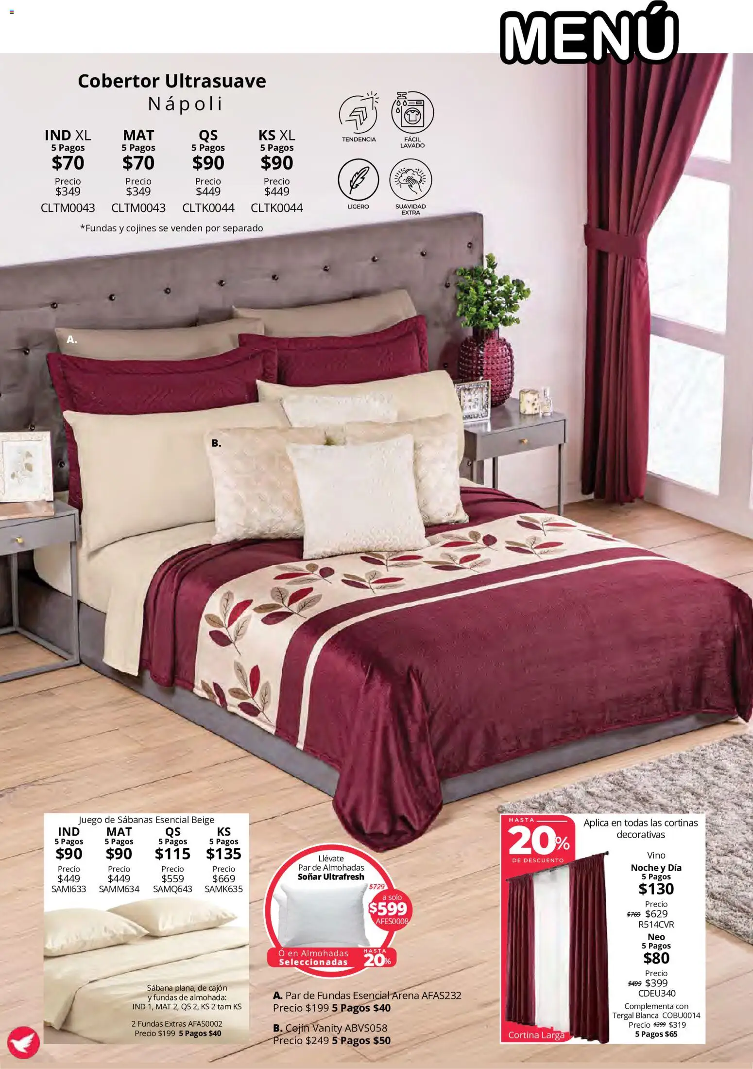 Nuevas ofertas de Colchas Concord válidas en toda la República Mexicana desde el 15/10/2026. ¡Encuentra las mejores ofertas en Colchas Concord catálogo Colección Cobertor Calor de Hogar! | Página: 102