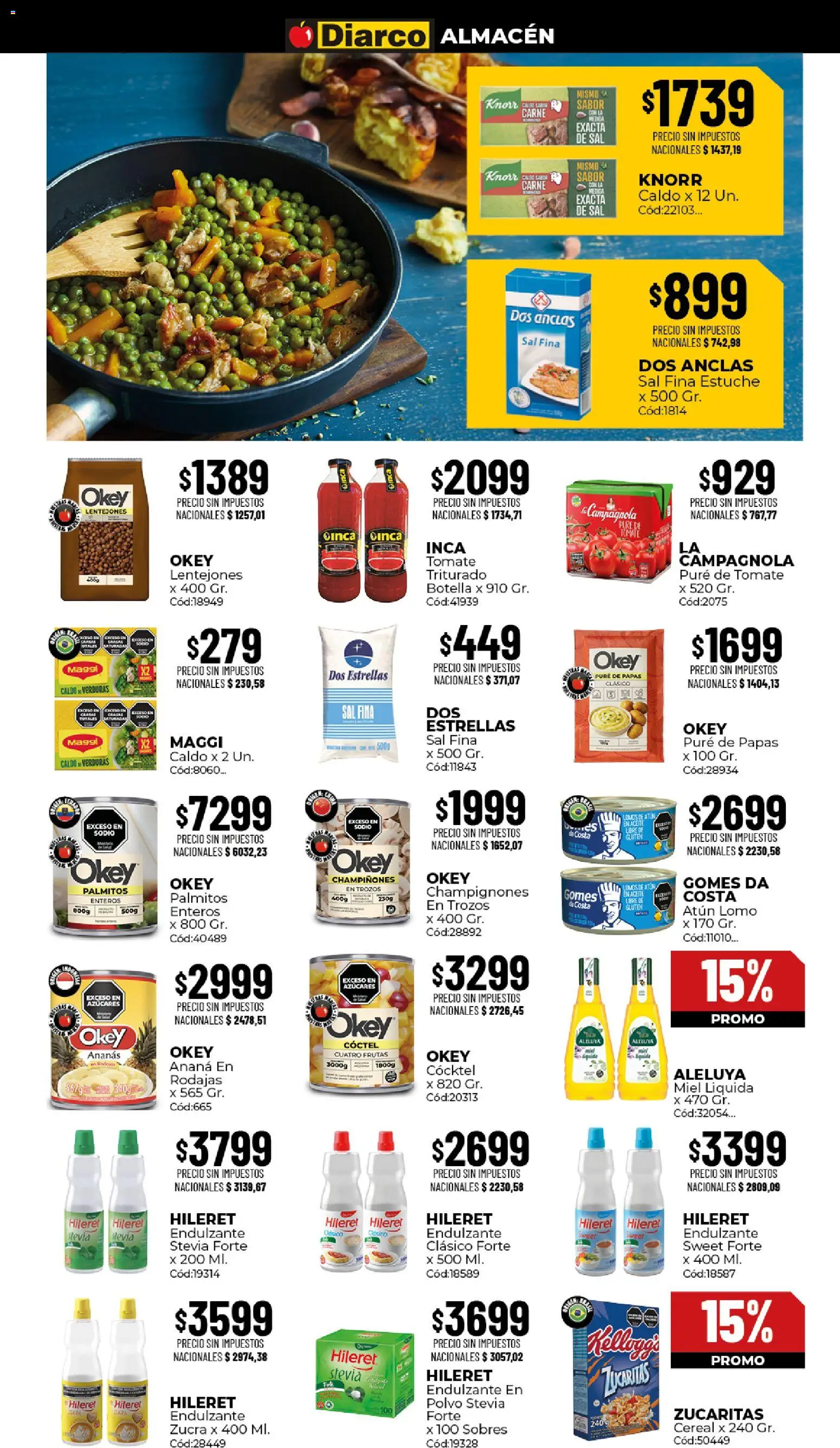 Diarco ofertas │ válido desde el 24/08/2026 | Página: 3 | Productos: Aceite, Sal, Atún, Estuche