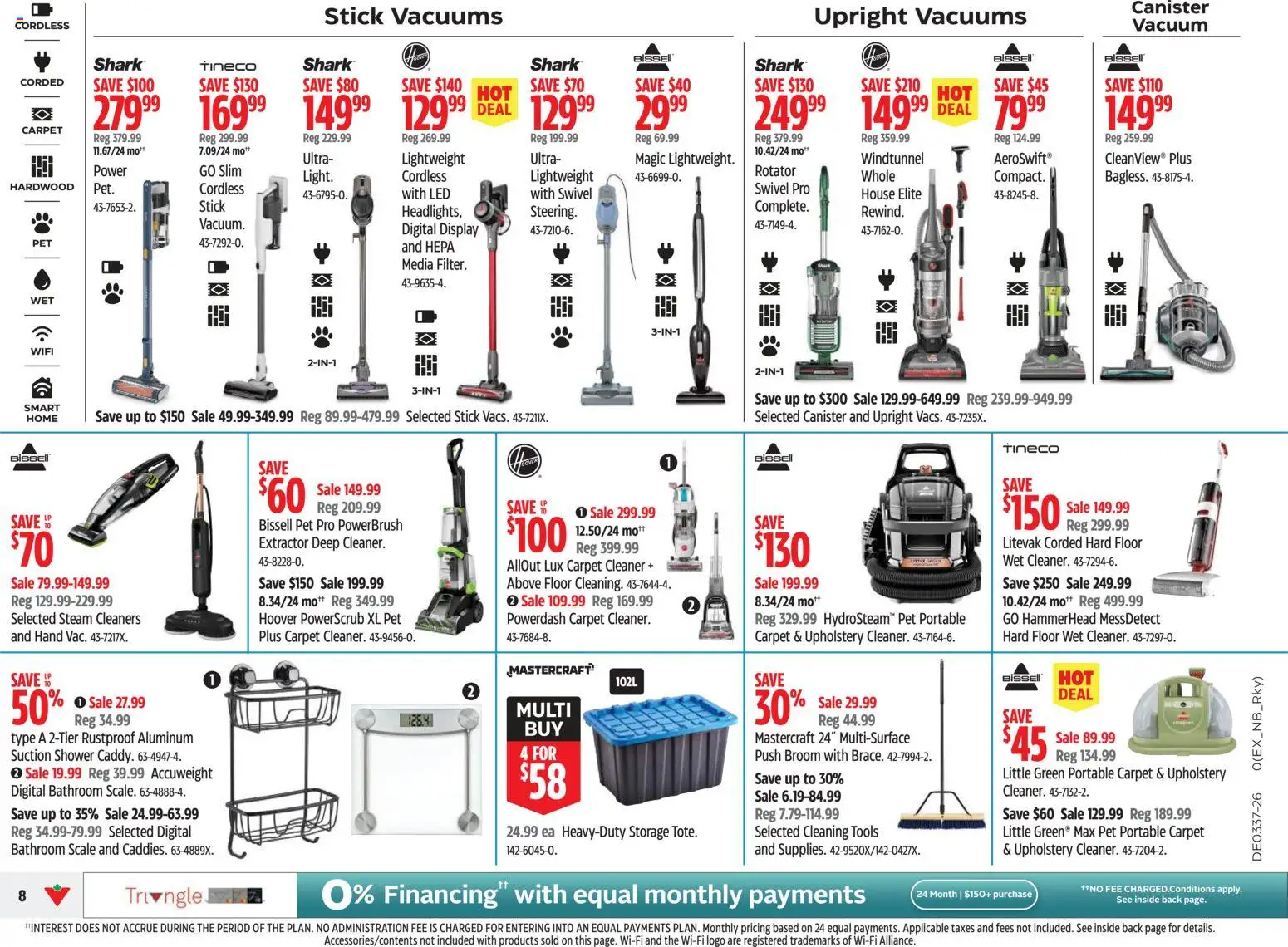 Canadian Tire flyer valid from Sep 10, 2026 | Page: 8 | Products: Tools, Shower, Carpet