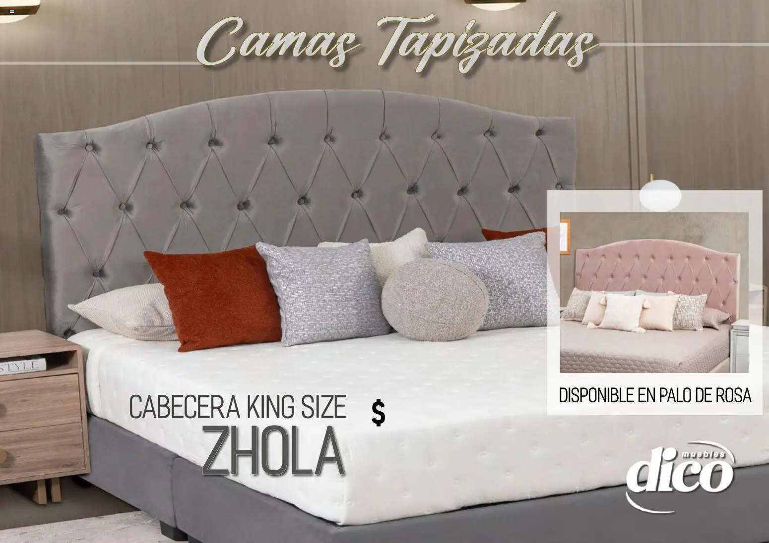 Nuevas ofertas de Muebles Dico válidas en toda la República Mexicana desde el 01.04.2026. ¡Encuentra las mejores ofertas en Muebles Dico catálogo Camas tapizadas ! | Página: 35 | Productos: Cabecera