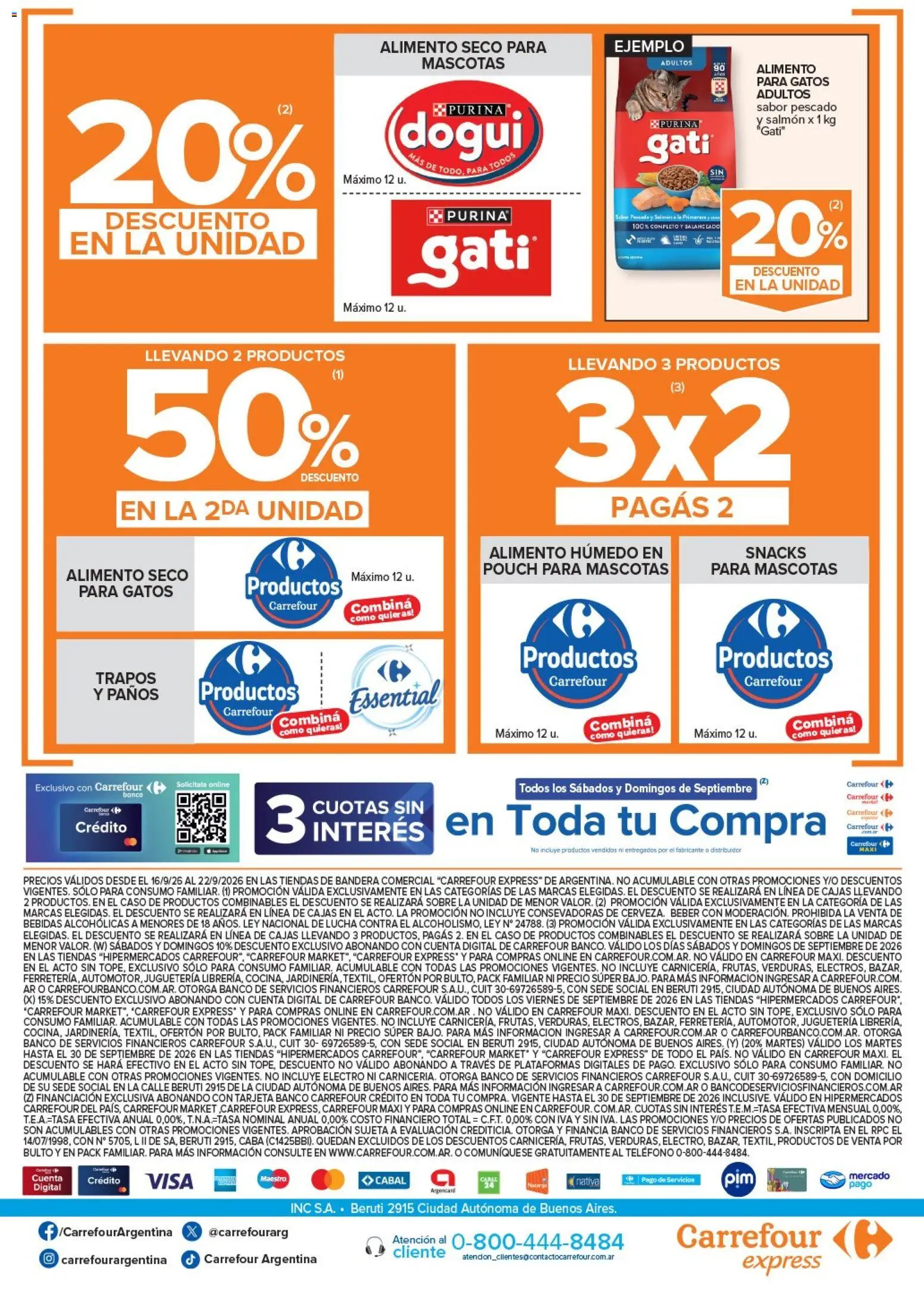 Carrefour - Carrefour Express Ofertas │ válido desde el 16/09/2026 | Página: 6 | Productos: Teléfono, Salmón, Bebidas, Pescado