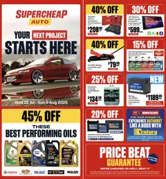 Supercheap Auto catalogue preview  - valid from 22 Jul 2026