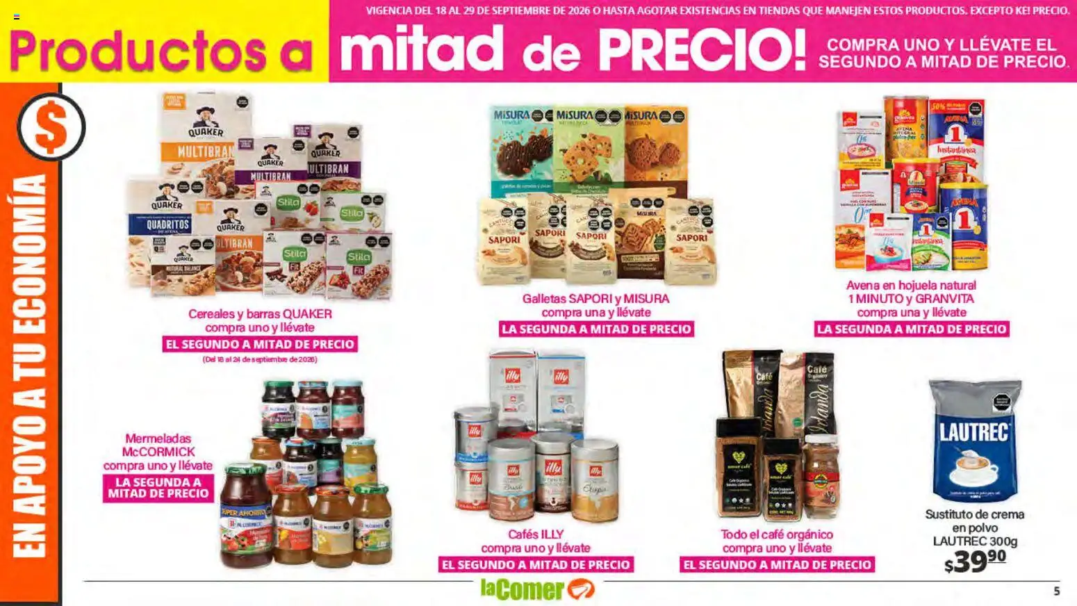 Nuevas ofertas de La Comer válidas en toda la República Mexicana desde el 18/09/2026. ¡Encuentra las mejores ofertas en La Comer folleto! | Página: 5