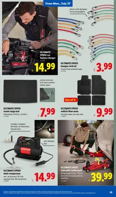 Preview of Lidl weekly ads valid from 07/22/2026 | Page: 45 | Products: Battery, Car Battery, Charger, Bag