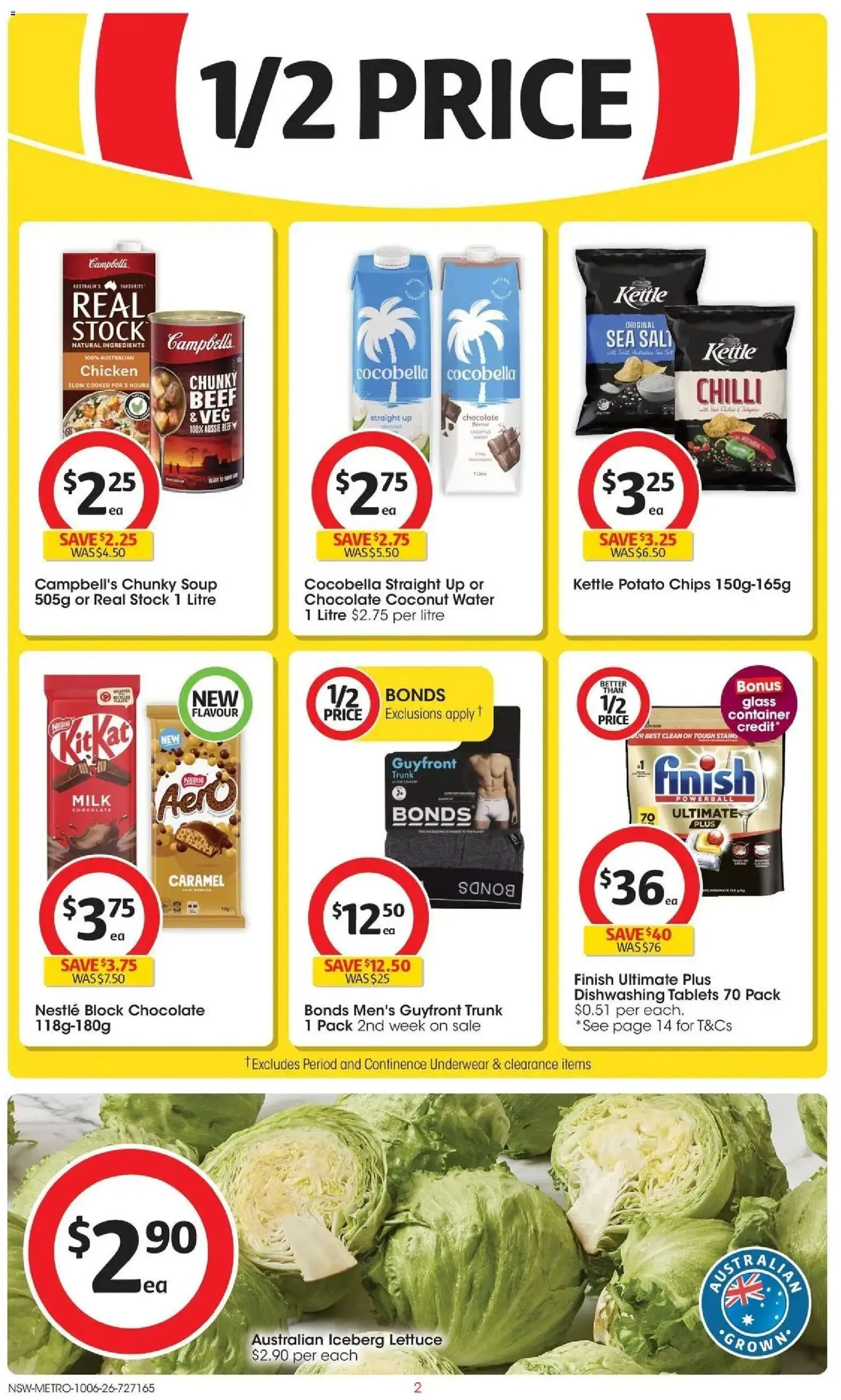 Coles catalogue - valid from 09.06.2026 | Page: 2 | Products: Chicken, Water, Soup, Tablets