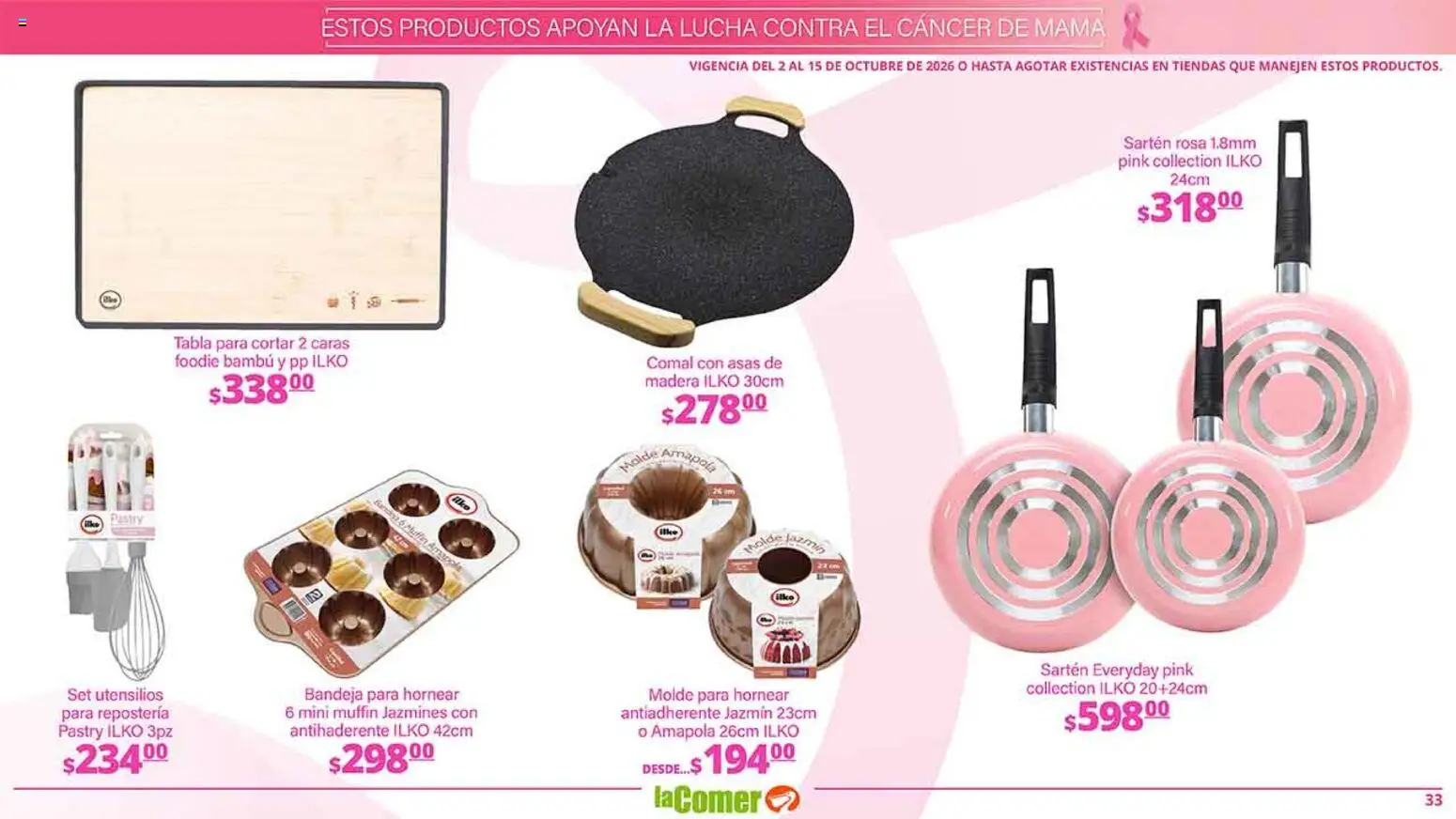 Nuevas ofertas de La Comer válidas en toda la República Mexicana desde el 02/10/2026. ¡Encuentra las mejores ofertas en La Comer folleto es la tienda rosa! | Página: 33