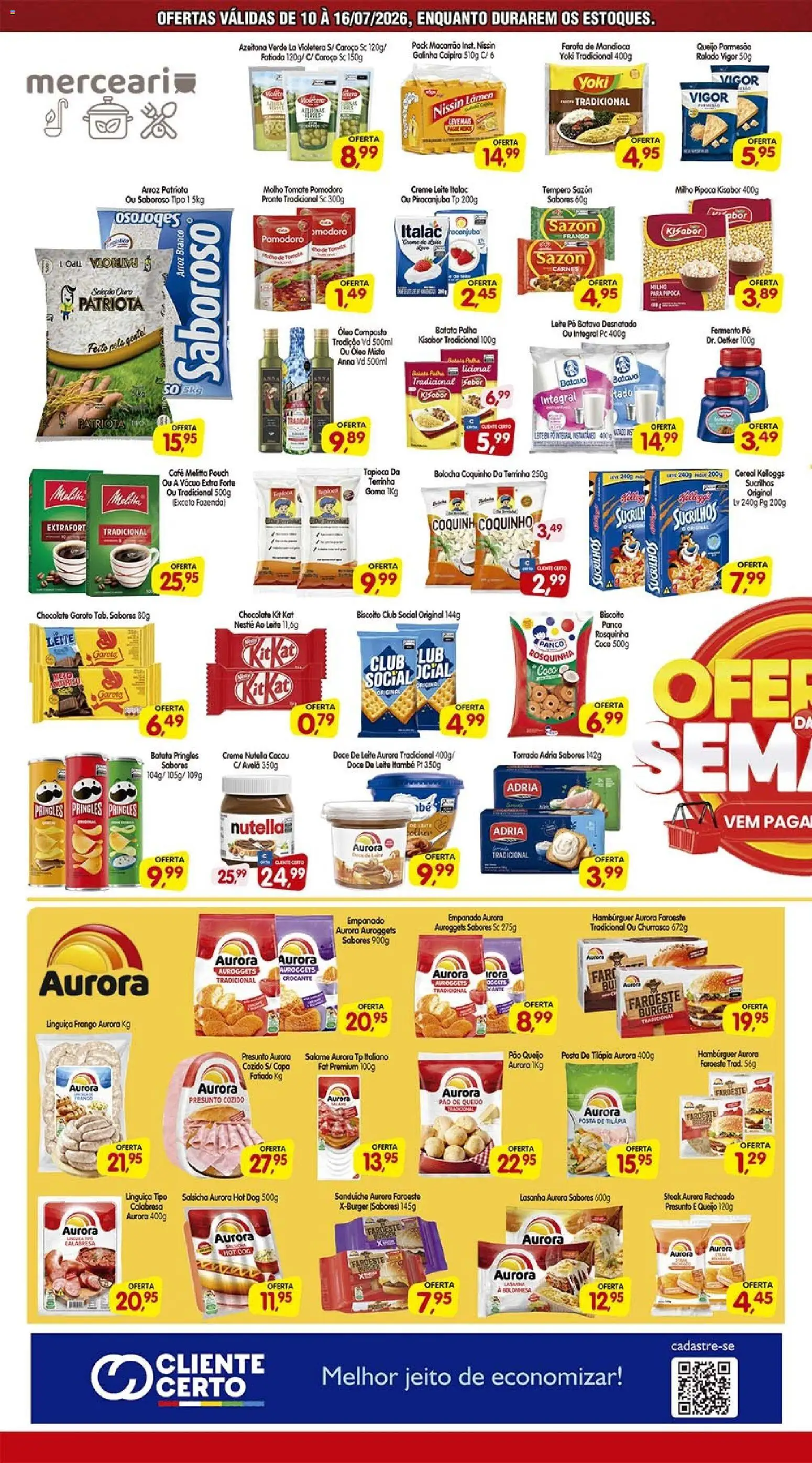 Cercadão Folheto - válido de 14/07/2026 | Página: 2 | Produtos: Salsicha, Óleo, Café, Rosquinha