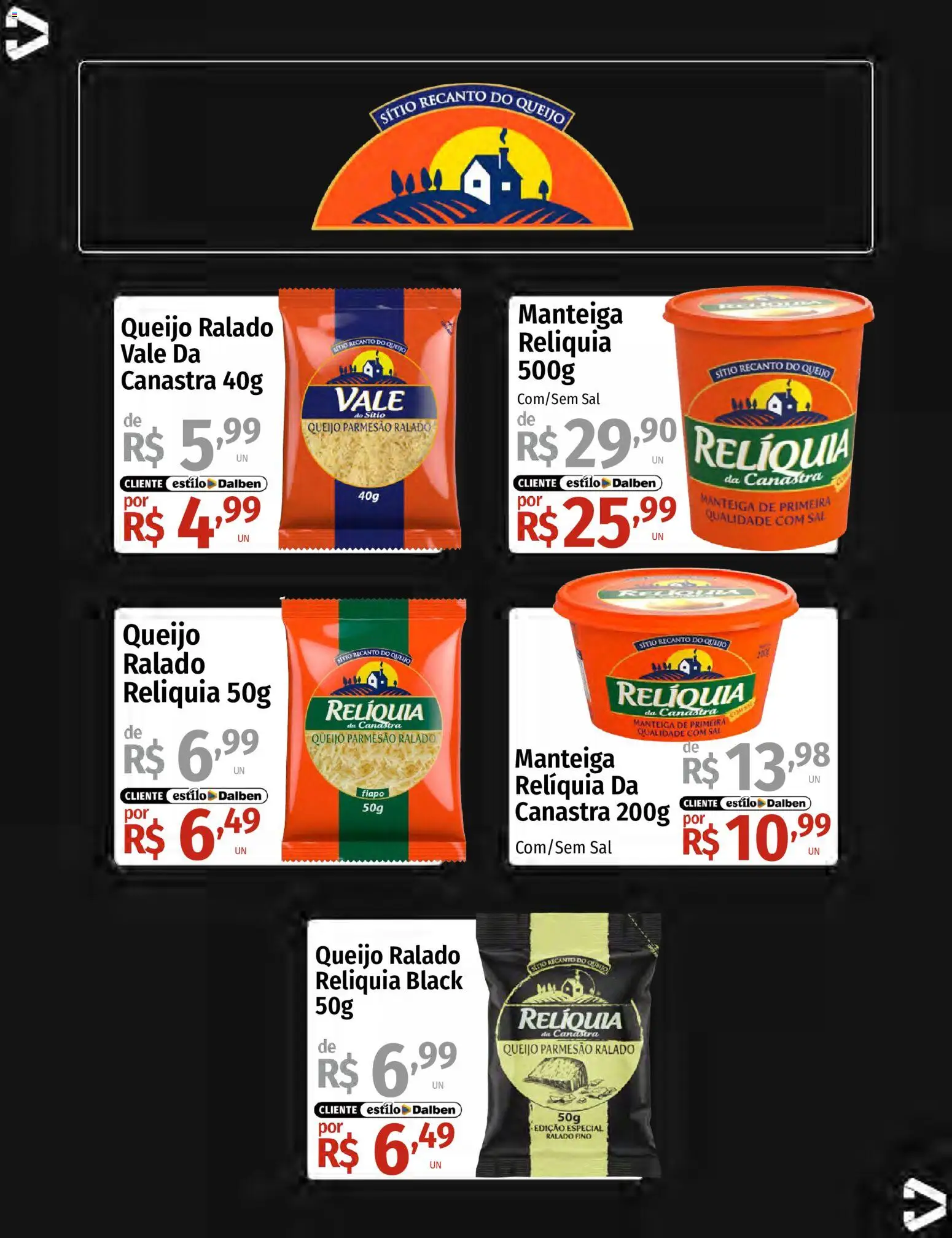 Supermercado Dalben Folheto - válido de 15.06.2026 | Página: 22 | Produtos: Manteiga, Parmesão, Queijo ralado, Sal