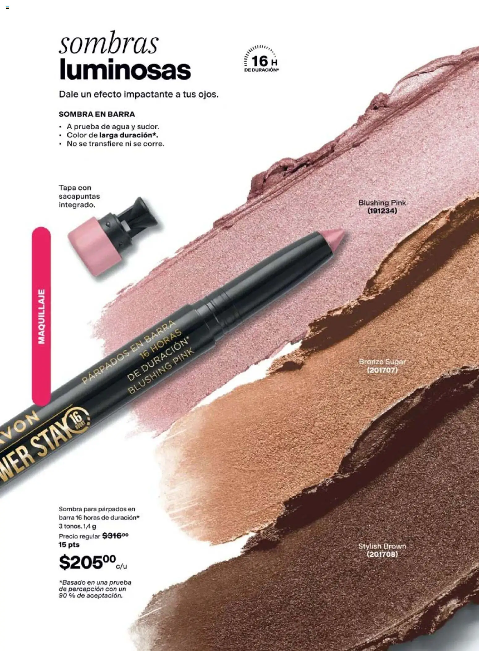 Nuevas ofertas de AVON válidas en toda la República Mexicana desde el 21/08/2026. ¡Encuentra las mejores ofertas en AVON campaña 13 2026! | Página: 34 | Productos: Sacapuntas, Agua, Sombra, Maquillaje