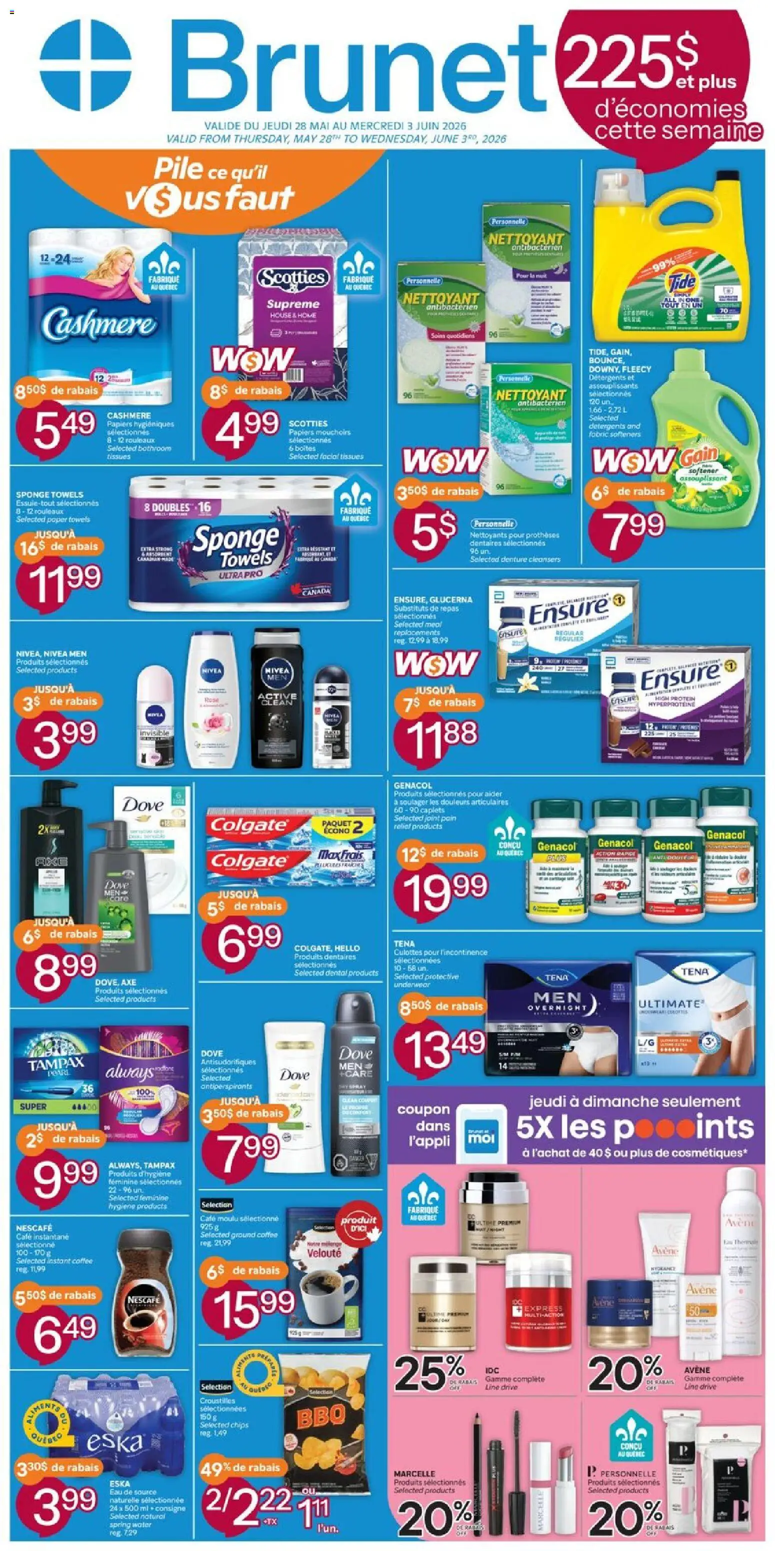 Brunet flyer valid from 28.05.2026 | Page: 1 | Products: Chips, Sponge, Coffee, Underwear