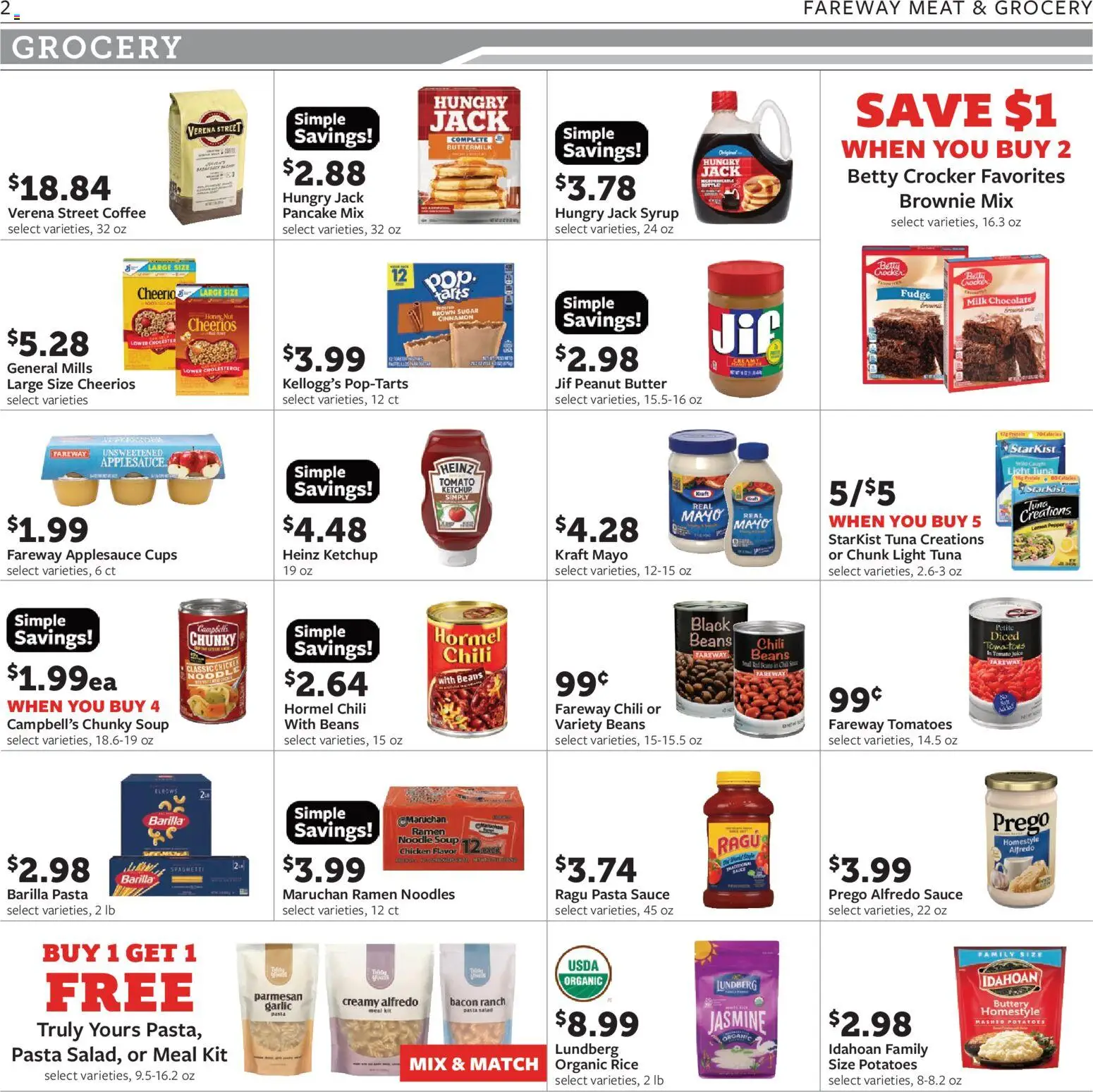 Fareway Weekly Ad - valid from 09/07/2026 | Page: 2 | Products: Syrup, Noodles, Pasta, Bacon