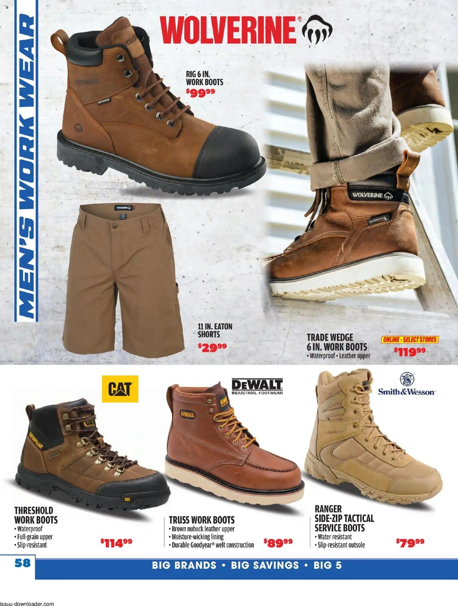 Big 5 Sporting Goods Summer Catalog - valid from 05/26/2026 | Page: 58 | Products: Shorts, Water, Boots, Rig