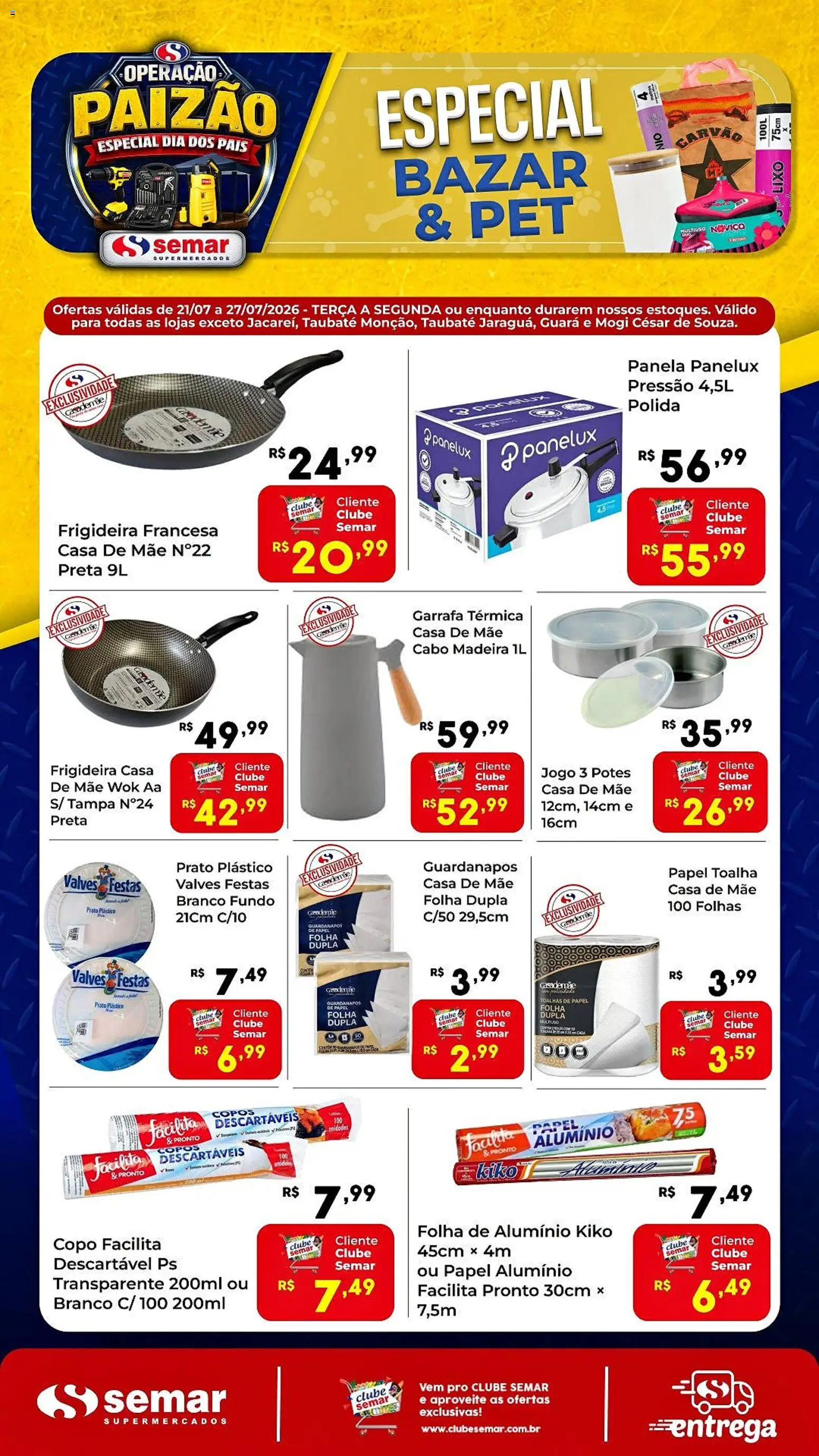 X Supermercados Folheto - válido de 21/07/2026 | Página: 2 | Produtos: Frigideira, Panela, Garrafa térmica, Potes