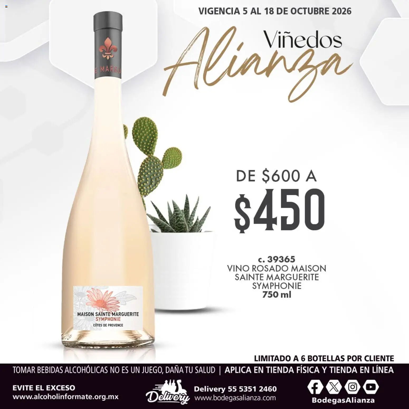 Nuevas ofertas de Bodegas Alianza válidas en toda la República Mexicana desde el 05/10/2026. ¡Encuentra las mejores ofertas en Bodegas Alianza catálogo Viñedos Alianza! | Página: 3
