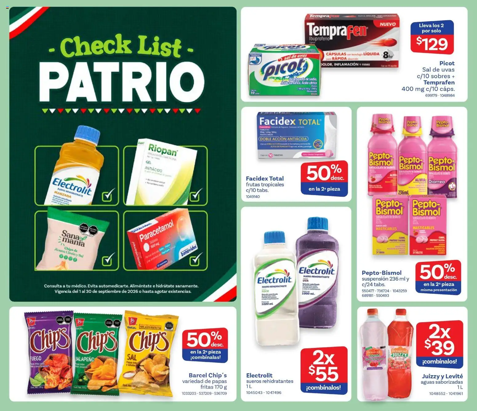 Nuevas ofertas de Farmacia Benavides válidas en toda la República Mexicana desde el 01/09/2026. ¡Encuentra las mejores ofertas en Farmacia Benavides catálogo! | Página: 23 | Productos: Coco, Sal, Papas, Cápsulas