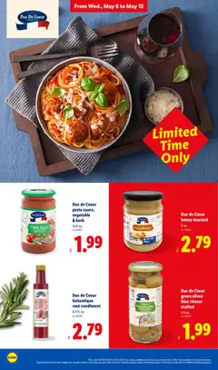 Preview of Lidl weekly ads valid from 06.05.2026 | Page: 8 | Products: Vinegar, Cheese, Wine, Sauce