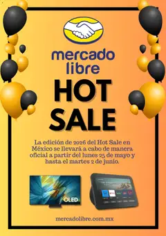 Vista previa de Mercado Libre Hot Sale aviso, nuevo folleto de la tienda, válido en México a partir del 07.05.2026