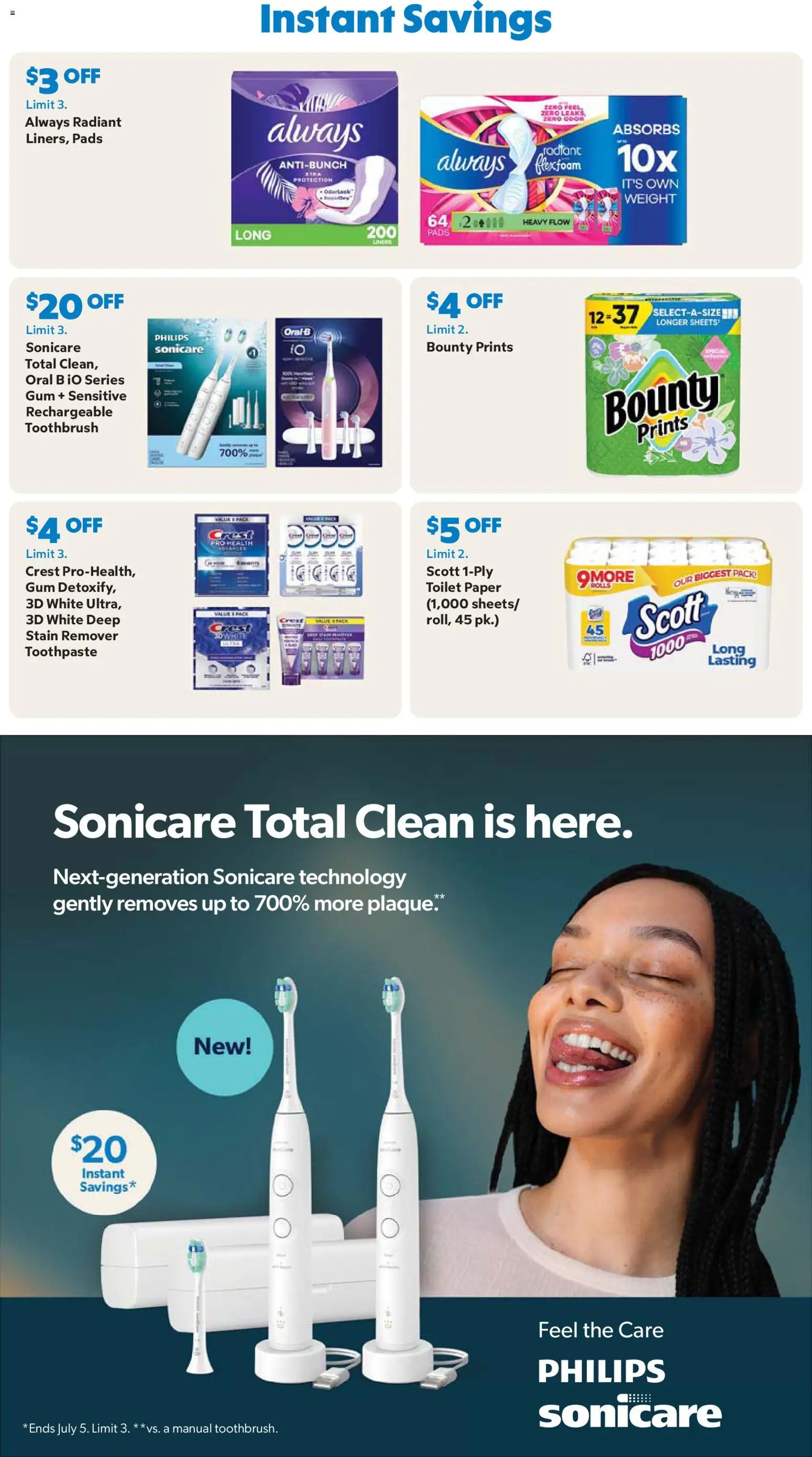 Sam's Club Weekly Ad - valid from 01.06.2026 | Page: 4 | Products: Toothpaste, Toothbrush, Pads, Weight