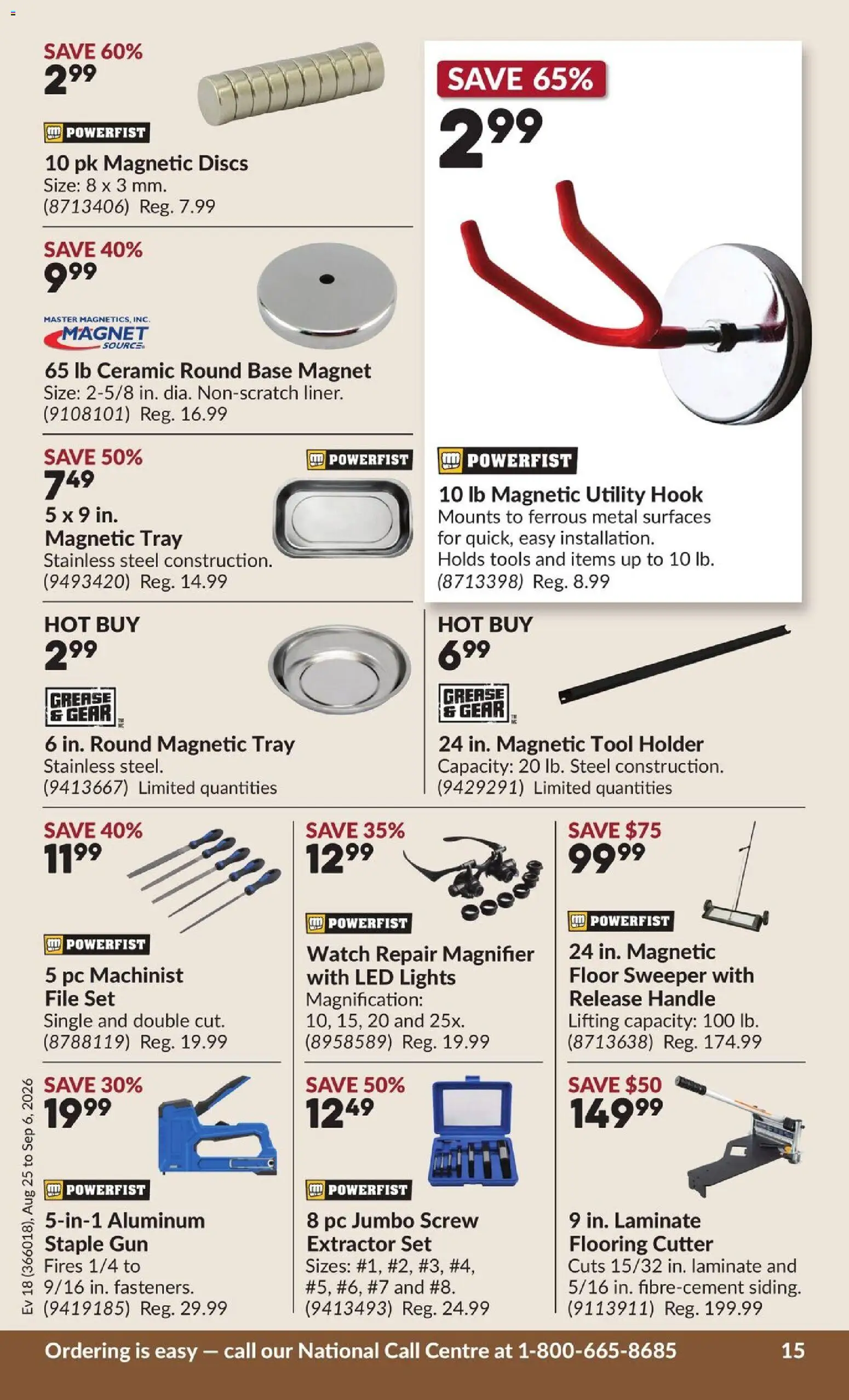 Princess Auto flyer valid from Aug 25, 2026 | Page: 16 | Products: Watch, PC, Cutter, Tools