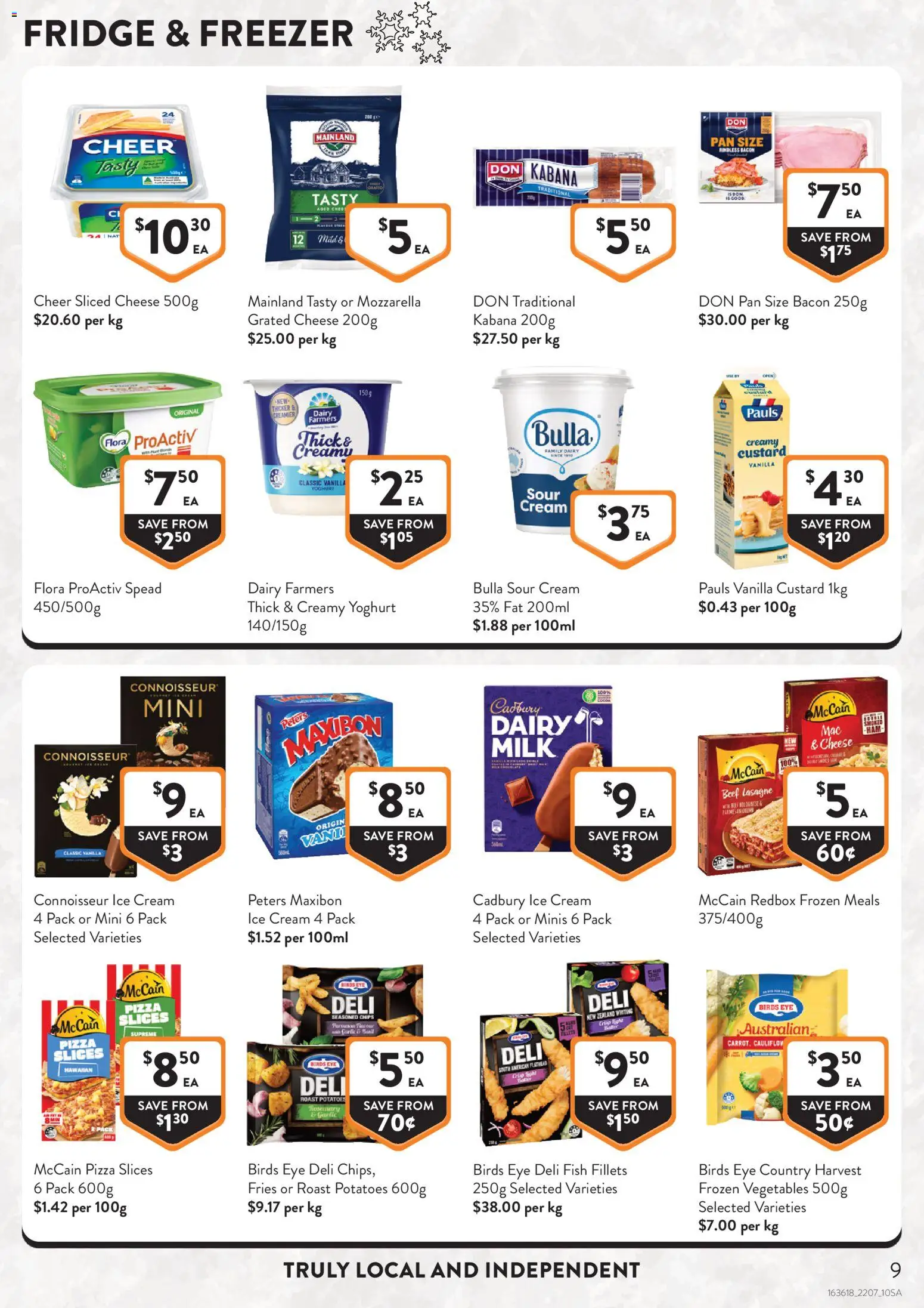 Foodworks catalogue - valid from 22/07/2026 | Page: 9 | Products: Bacon, Dairy, Yoghurt, Pizza
