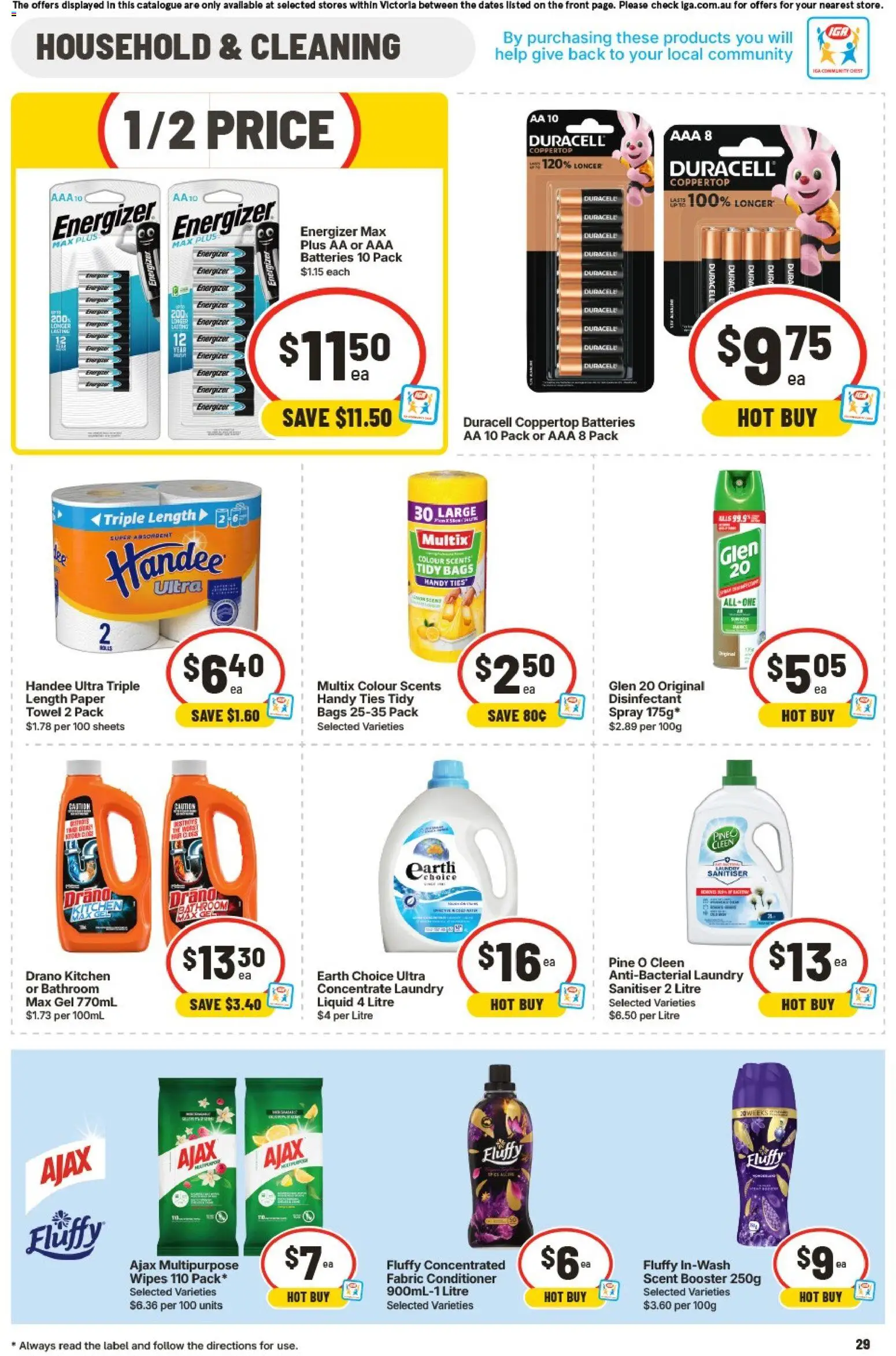 IGA catalogue - valid from 12/08/2026 | Page: 29 | Products: Household, Conditioner, Multipurpose, Bathroom