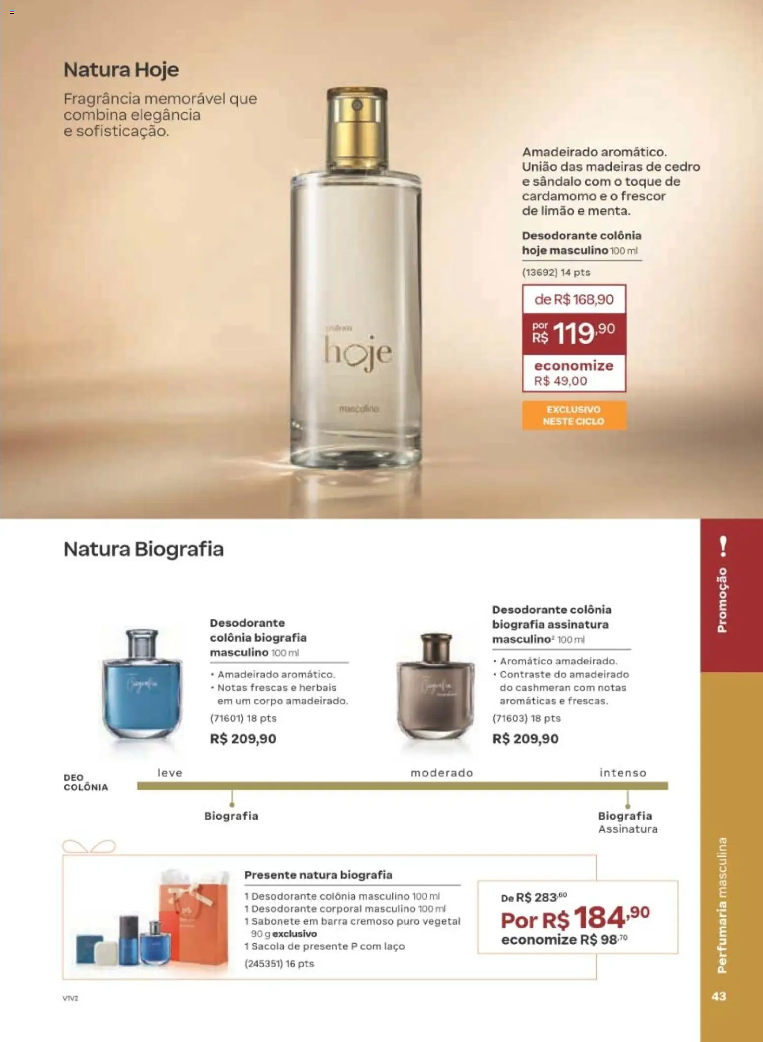 Natura Folheto - válido de 22/06/2026 | Página: 43 | Produtos: Fragrância, Madeiras, Desodorante, Sabonete