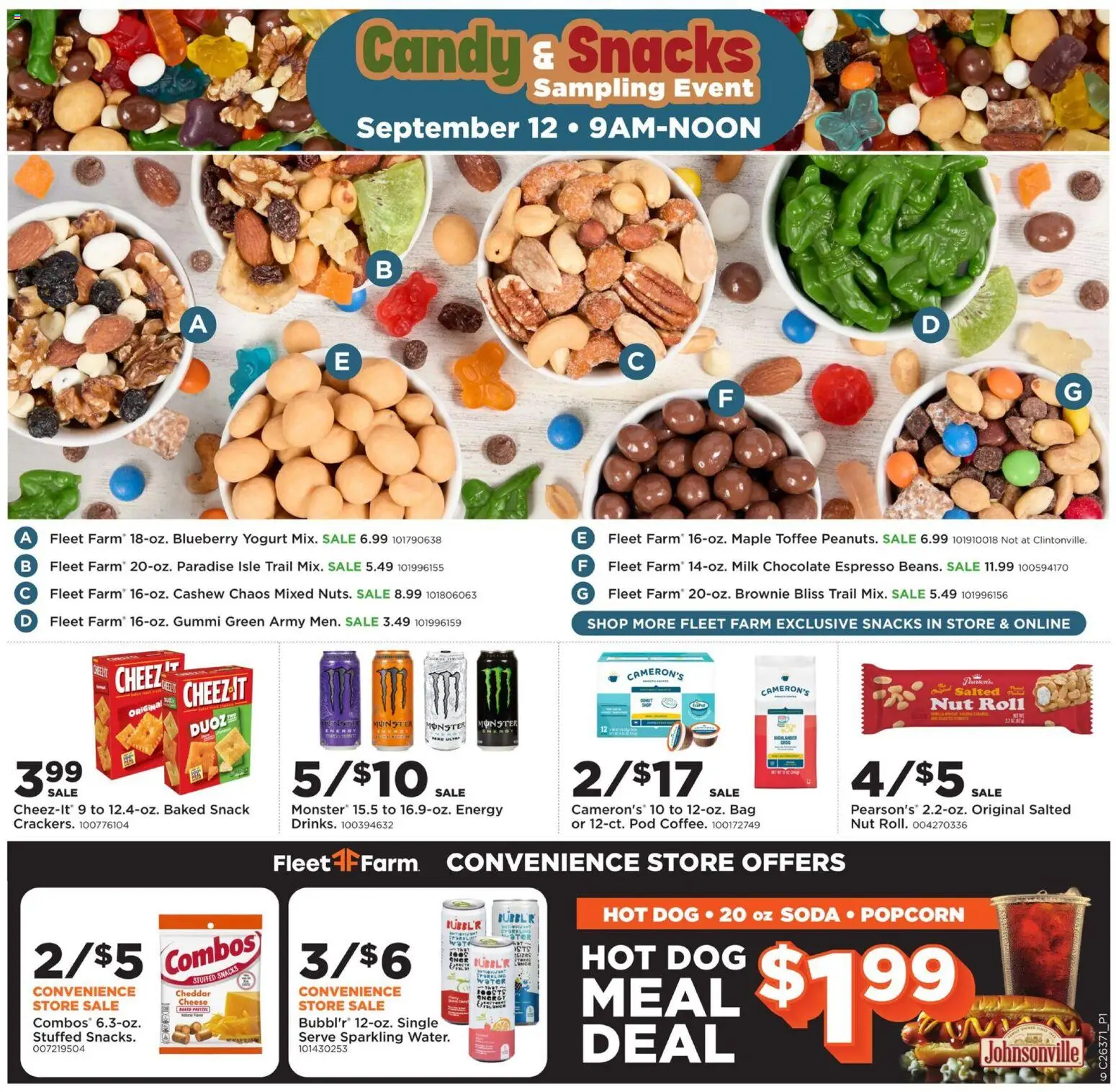 Mills Fleet Farm Weekly Ad - valid from 09/08/2026 | Page: 11 | Products: Milk, Cheese, Water, Bag