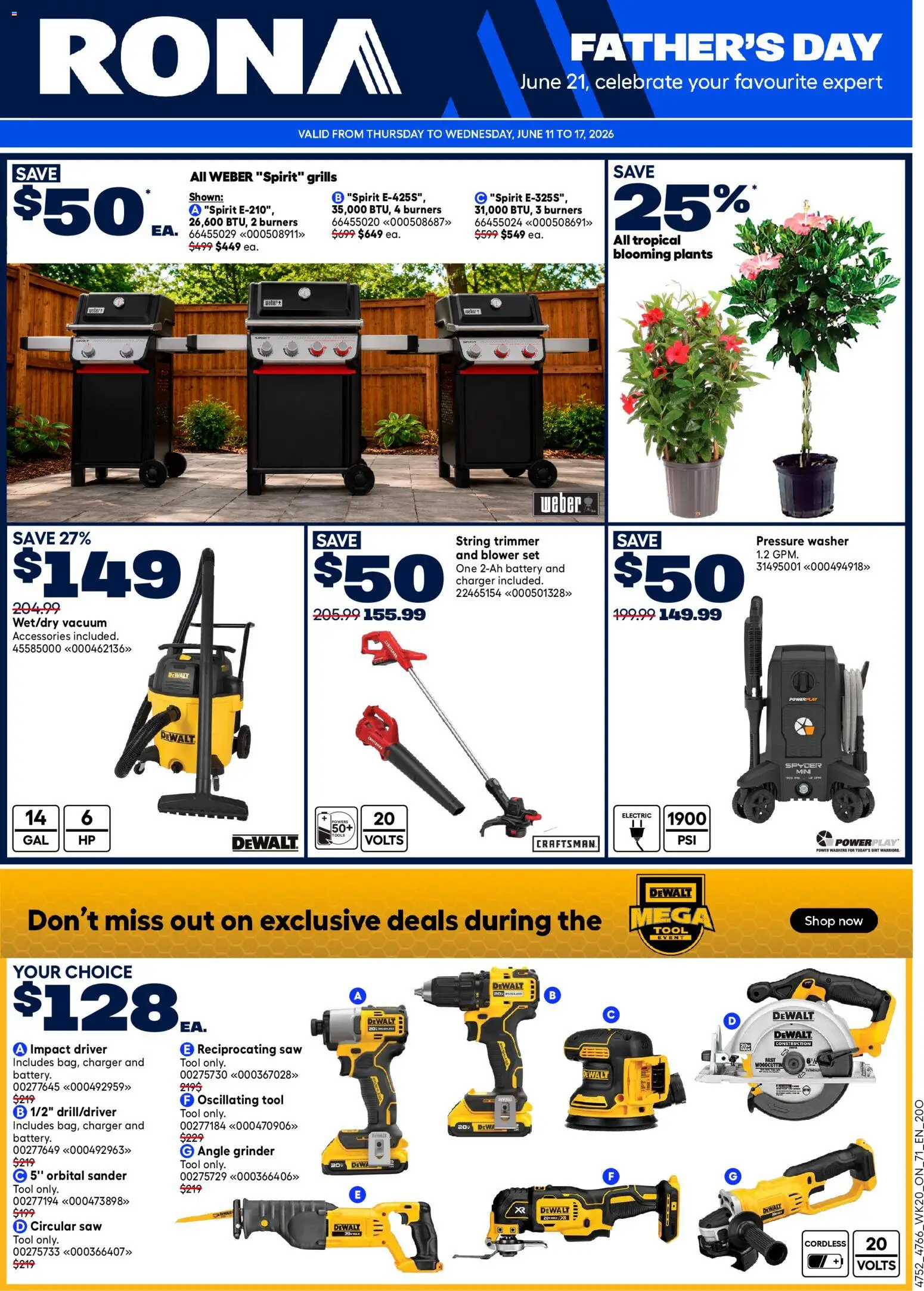 Rona flyer valid from 11.06.2026 | Page: 2 | Products: Grinder, Battery