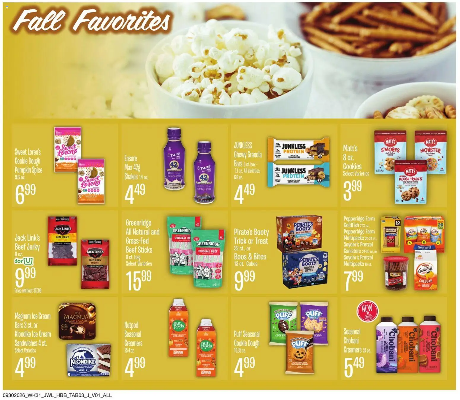 Jewel Osco Specialty Publication - valid from 09/30/2026 | Page: 3 | Products: Jerky, Coffee, Protein, Beef