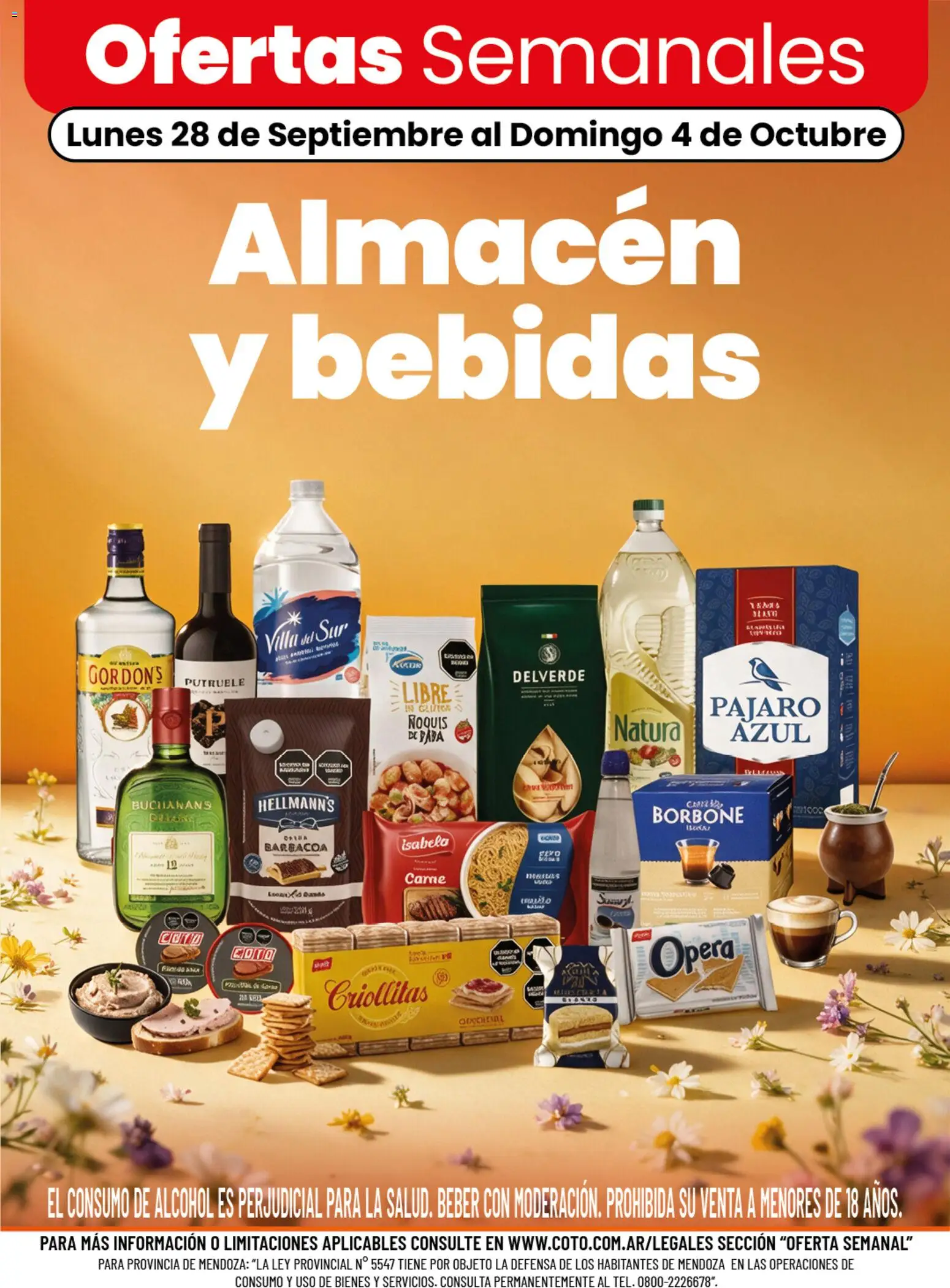 Coto -  Almacén y bebidas │ válido desde el 28/09/2026 | Página: 1 | Productos: Papa, Agua, Café, Galletas
