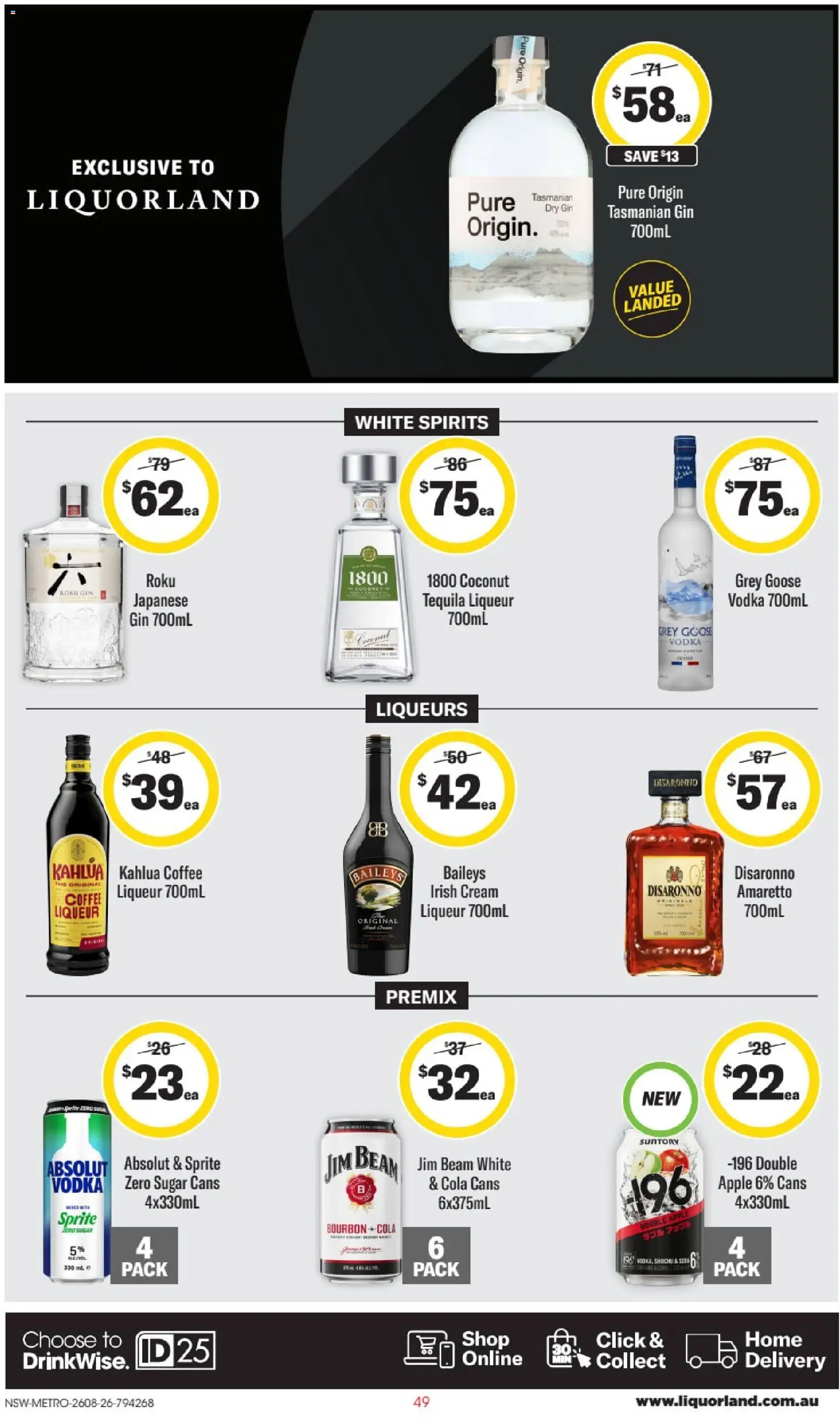 Liquorland catalogue - valid from 26/08/2026 | Page: 4 | Products: Tequila, Gin, Vodka, Goose