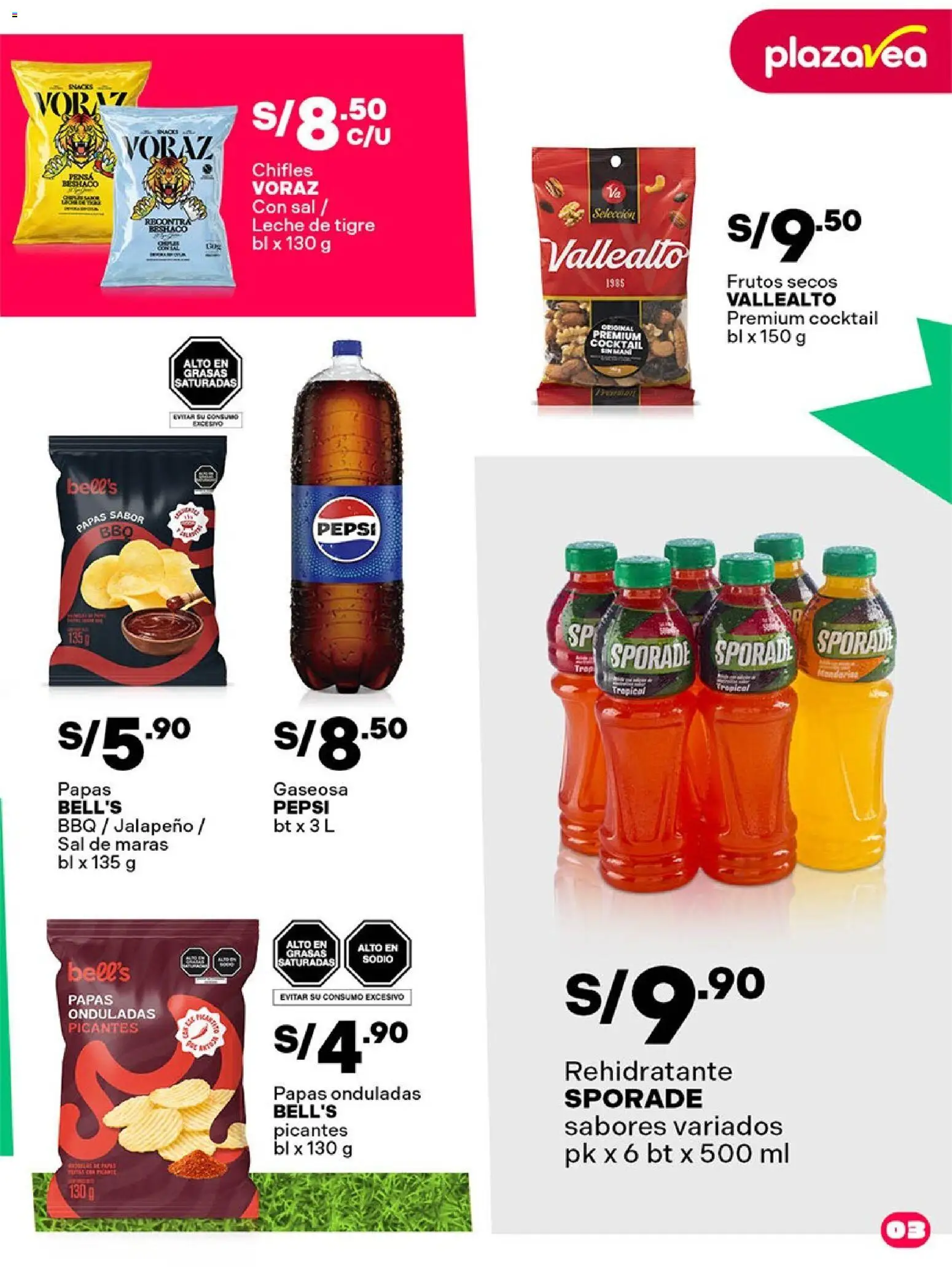 Catálogo Plaza Vea válido desde 15.05.2026 | Página: 3 | Productos: Leche, Papas